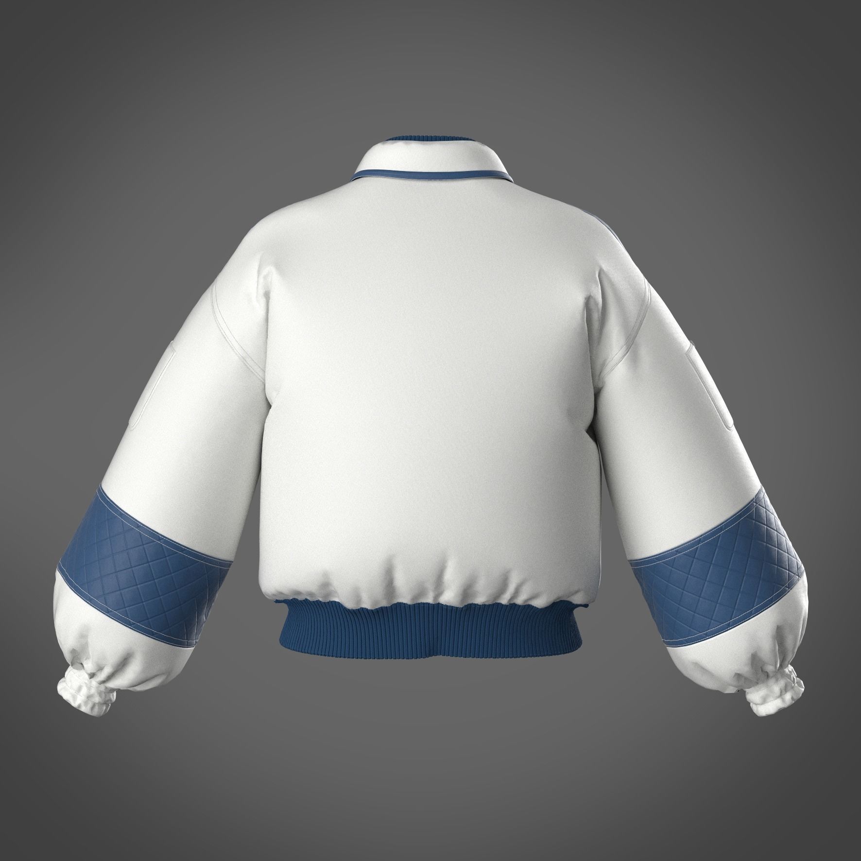 Bomber jacket women 3D model fashion garment 3D model_1