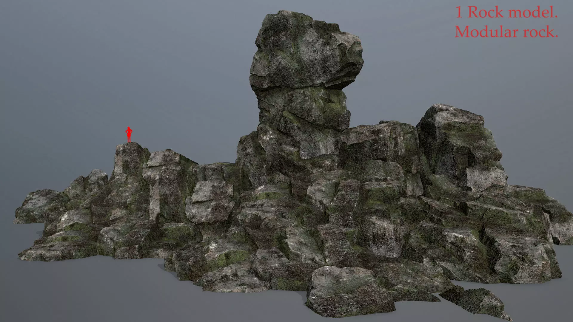 Rocks rock Low-poly 3D model_0