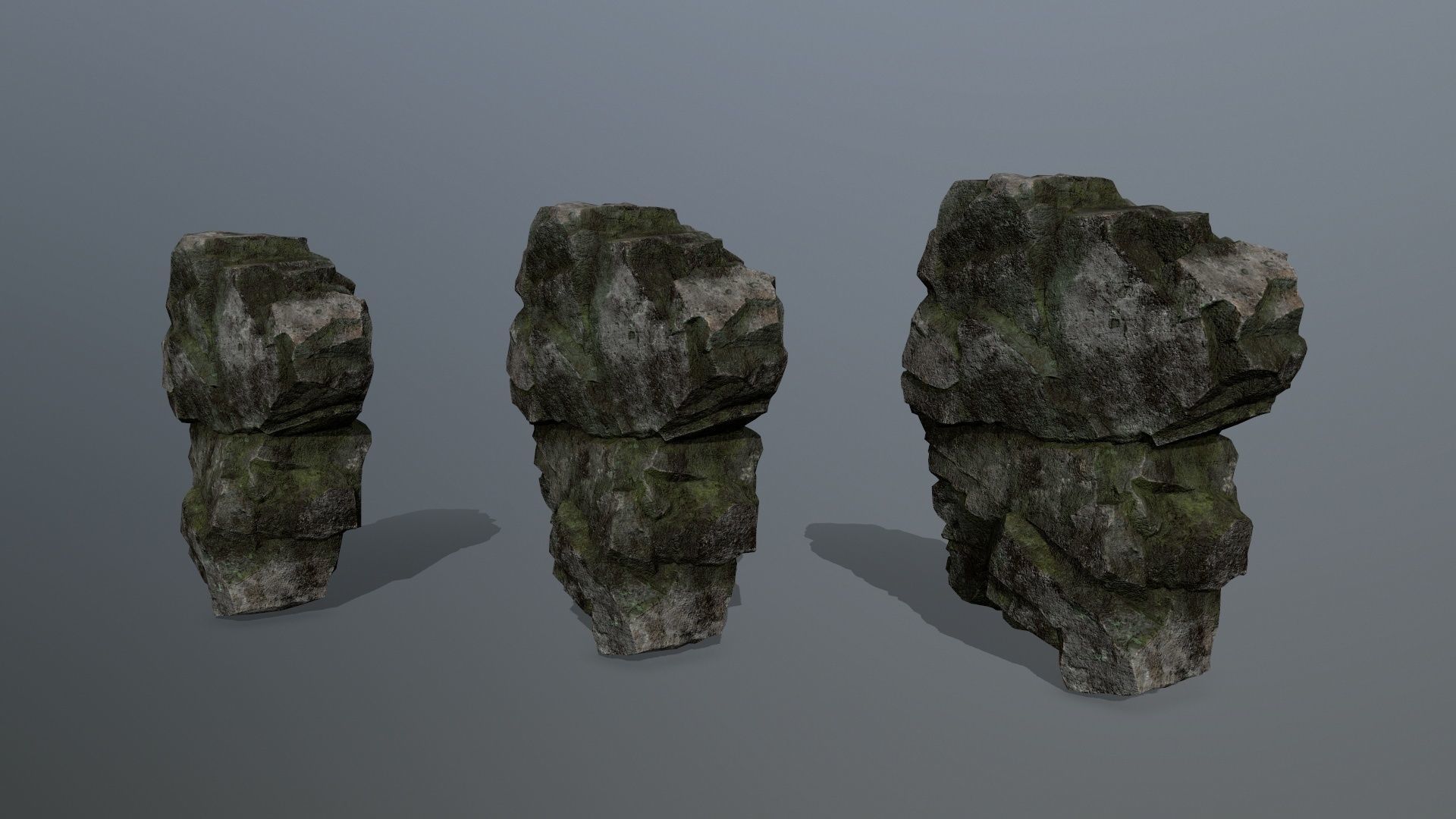 Rocks rock Low-poly 3D model_12