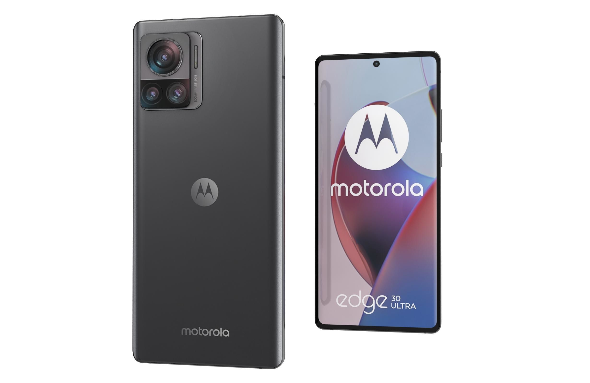 Motorola Edge 30 Ultra Black Low-poly 3D model_7