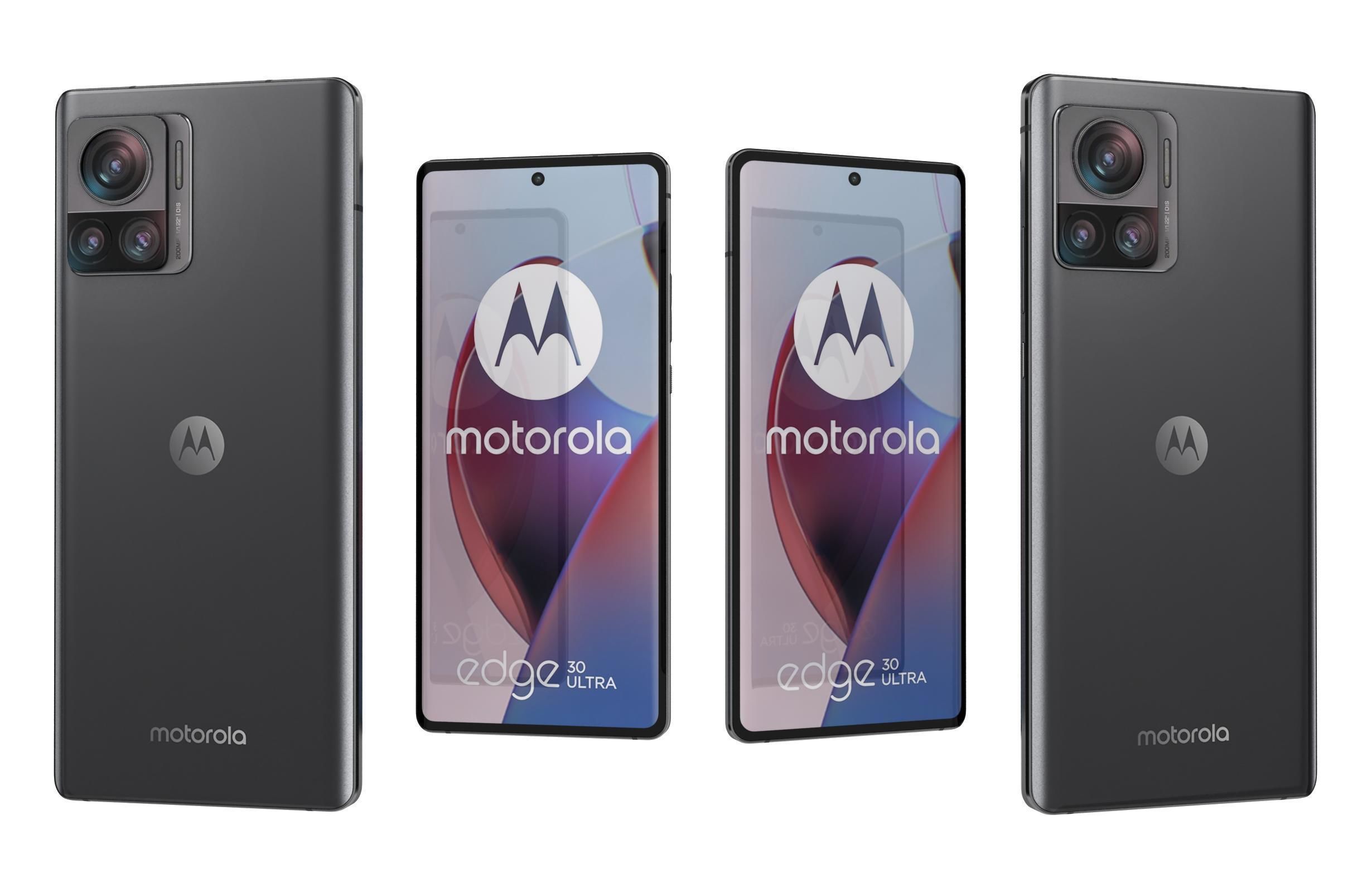 Motorola Edge 30 Ultra Black Low-poly 3D model_3