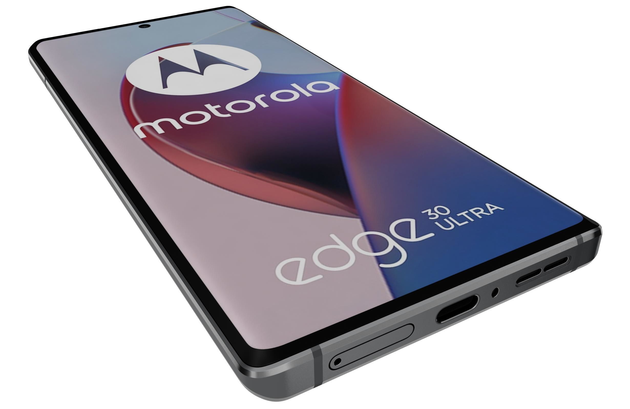 Motorola Edge 30 Ultra Black Low-poly 3D model_12