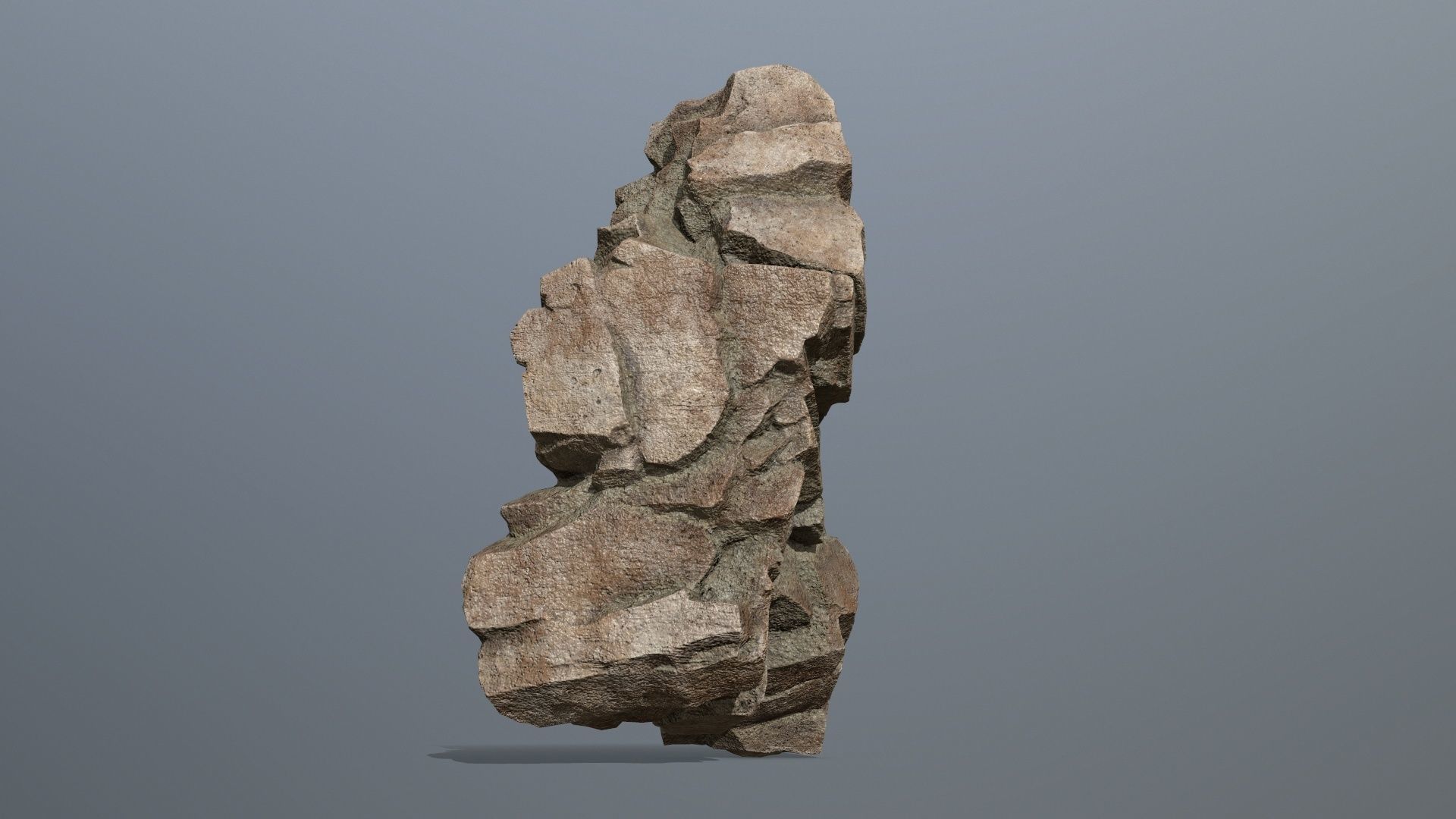 Rocks rock sculpture Low-poly 3D model_6