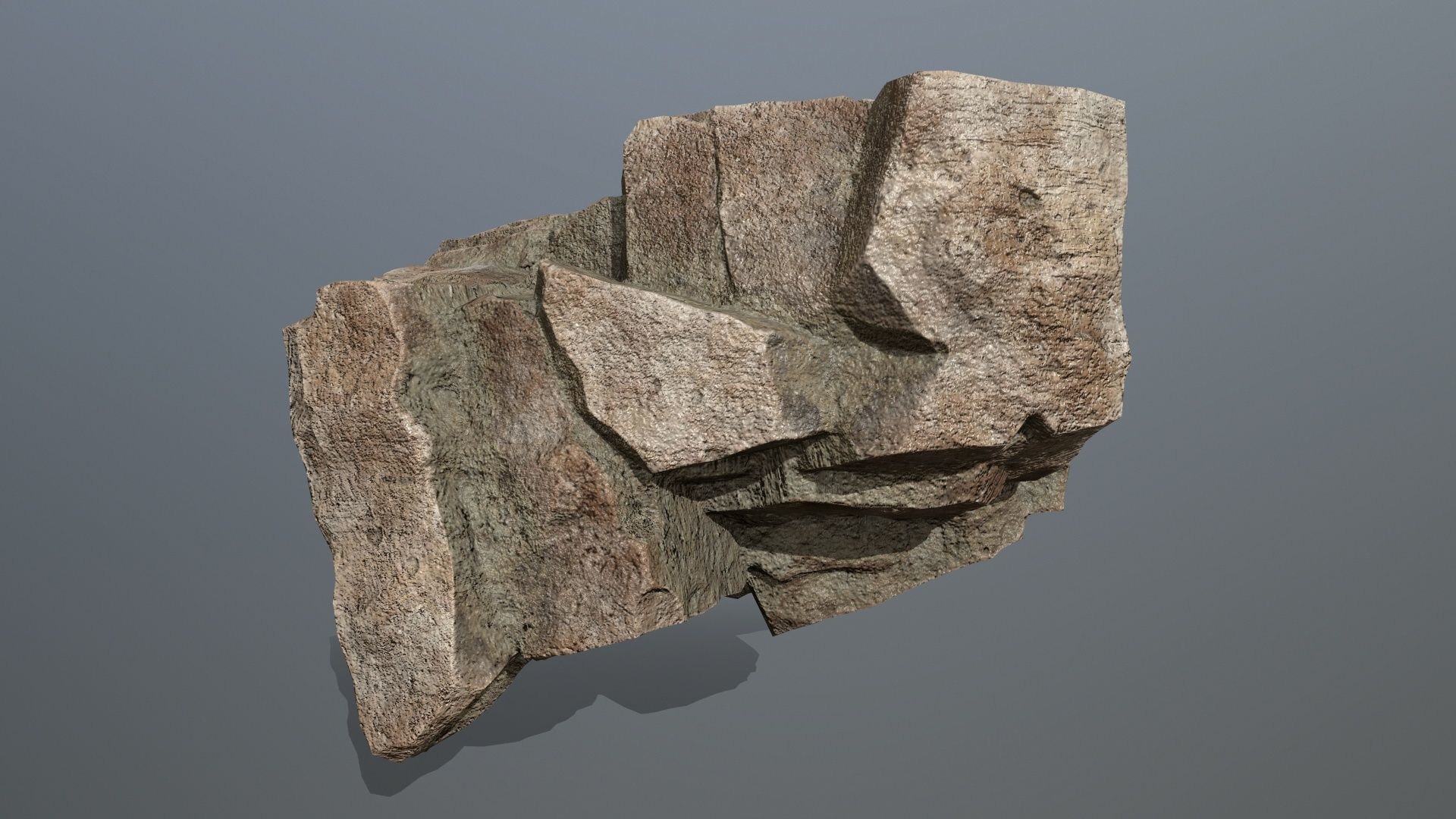 Rocks rock sculpture Low-poly 3D model_9