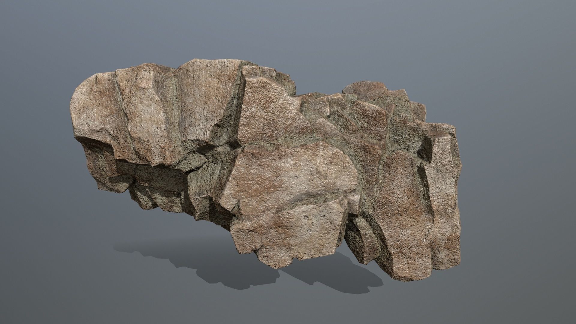 Rocks rock sculpture Low-poly 3D model_8