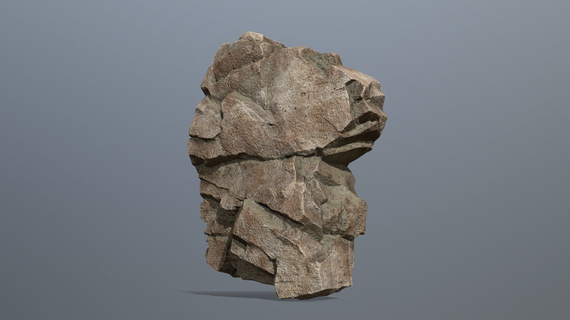 Rocks rock sculpture Low-poly 3D model_1