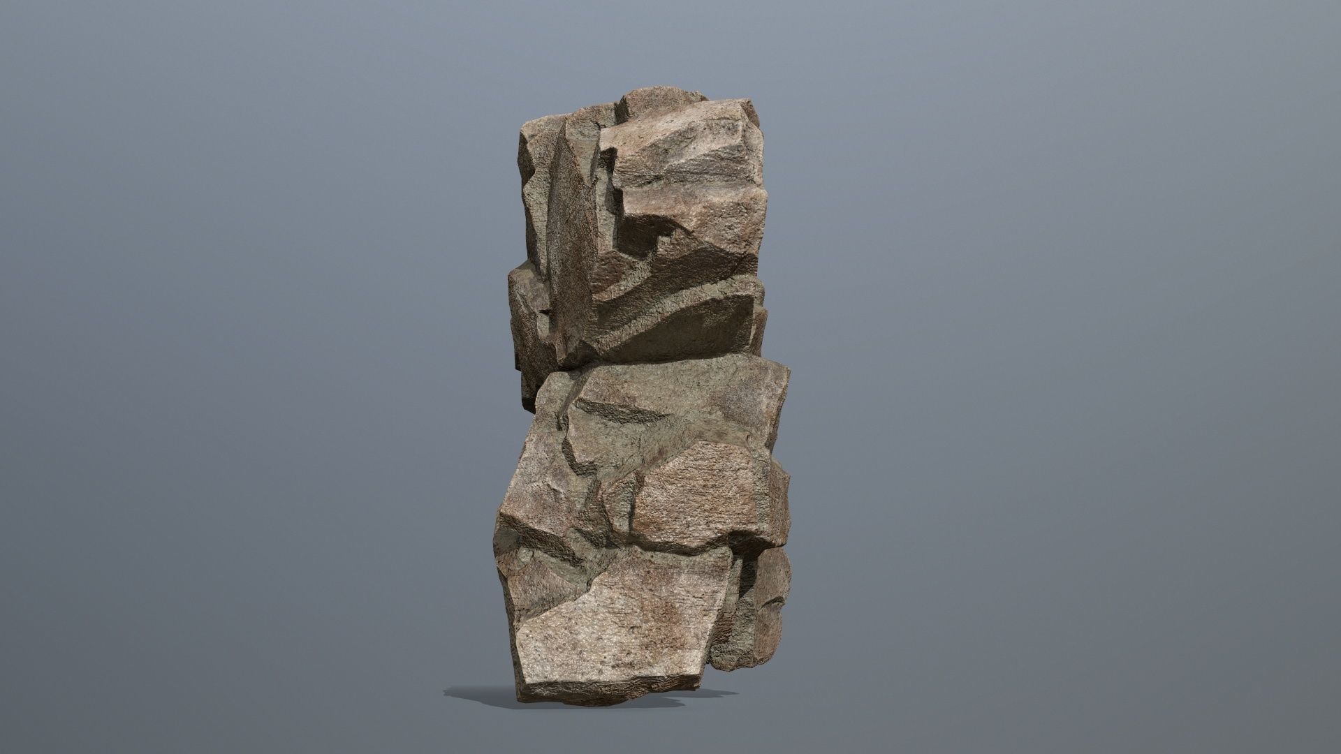 Rocks rock sculpture Low-poly 3D model_2