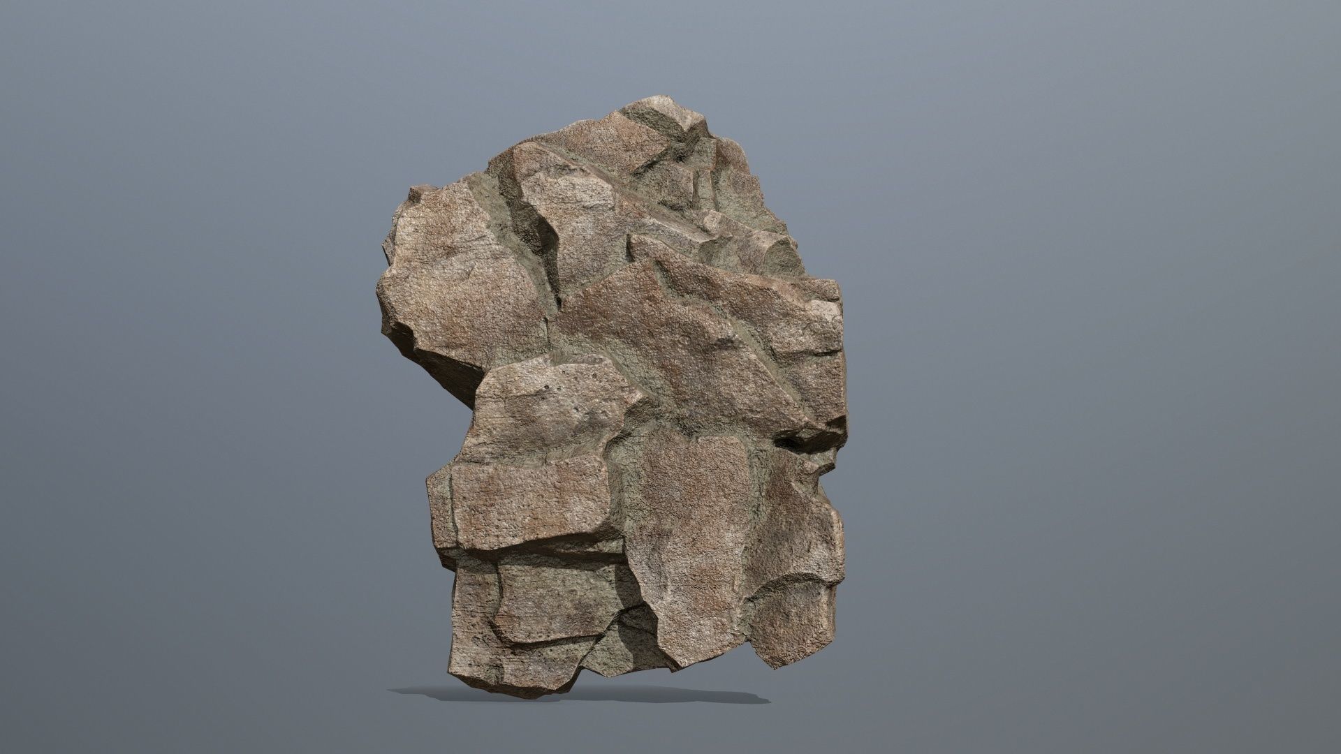 Rocks rock sculpture Low-poly 3D model_4
