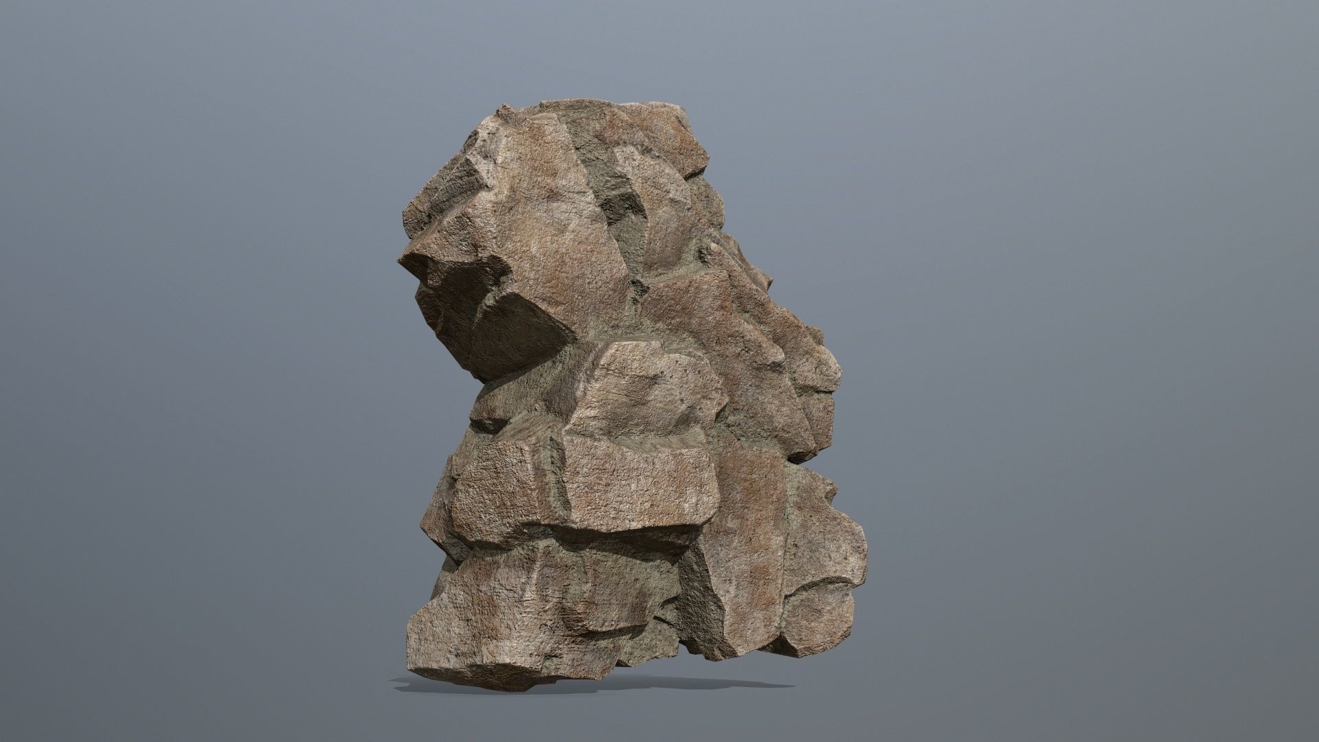 Rocks rock sculpture Low-poly 3D model_3