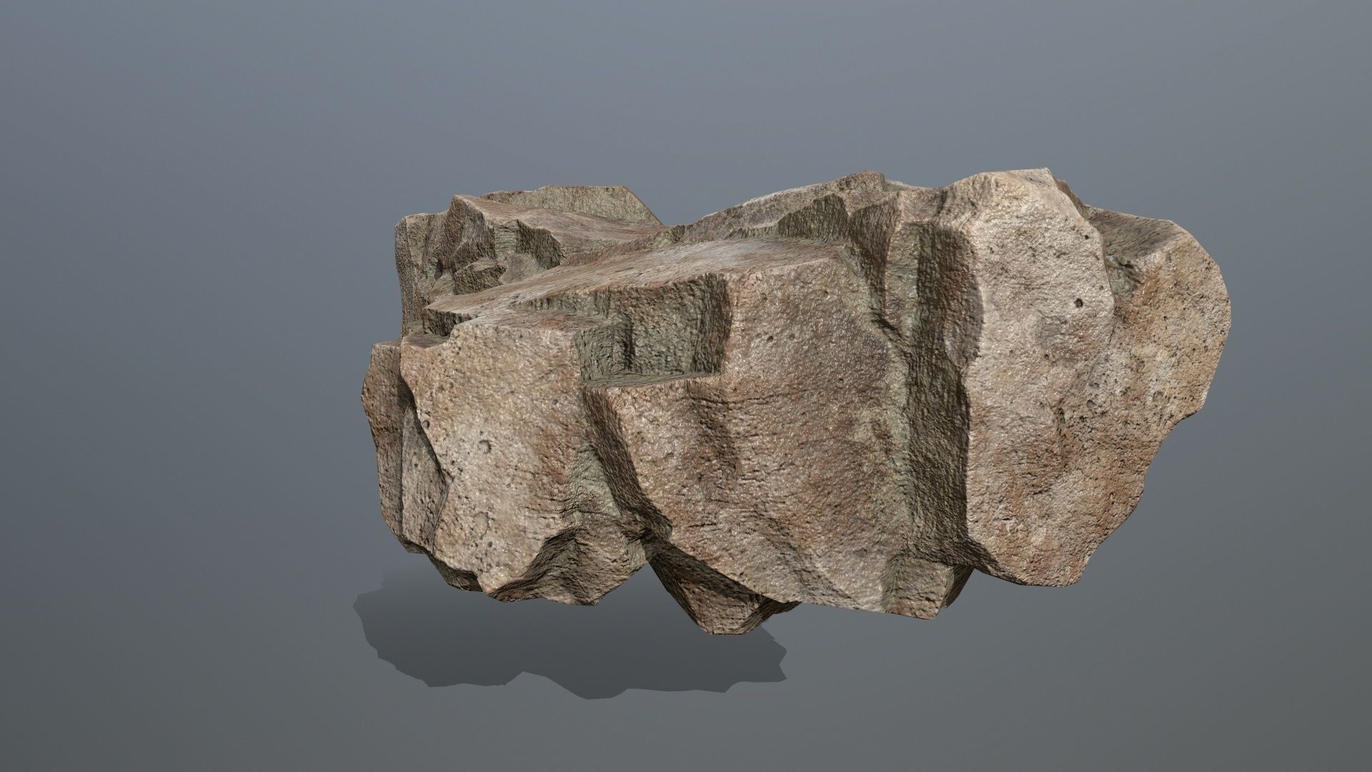 Rocks rock sculpture Low-poly 3D model_11