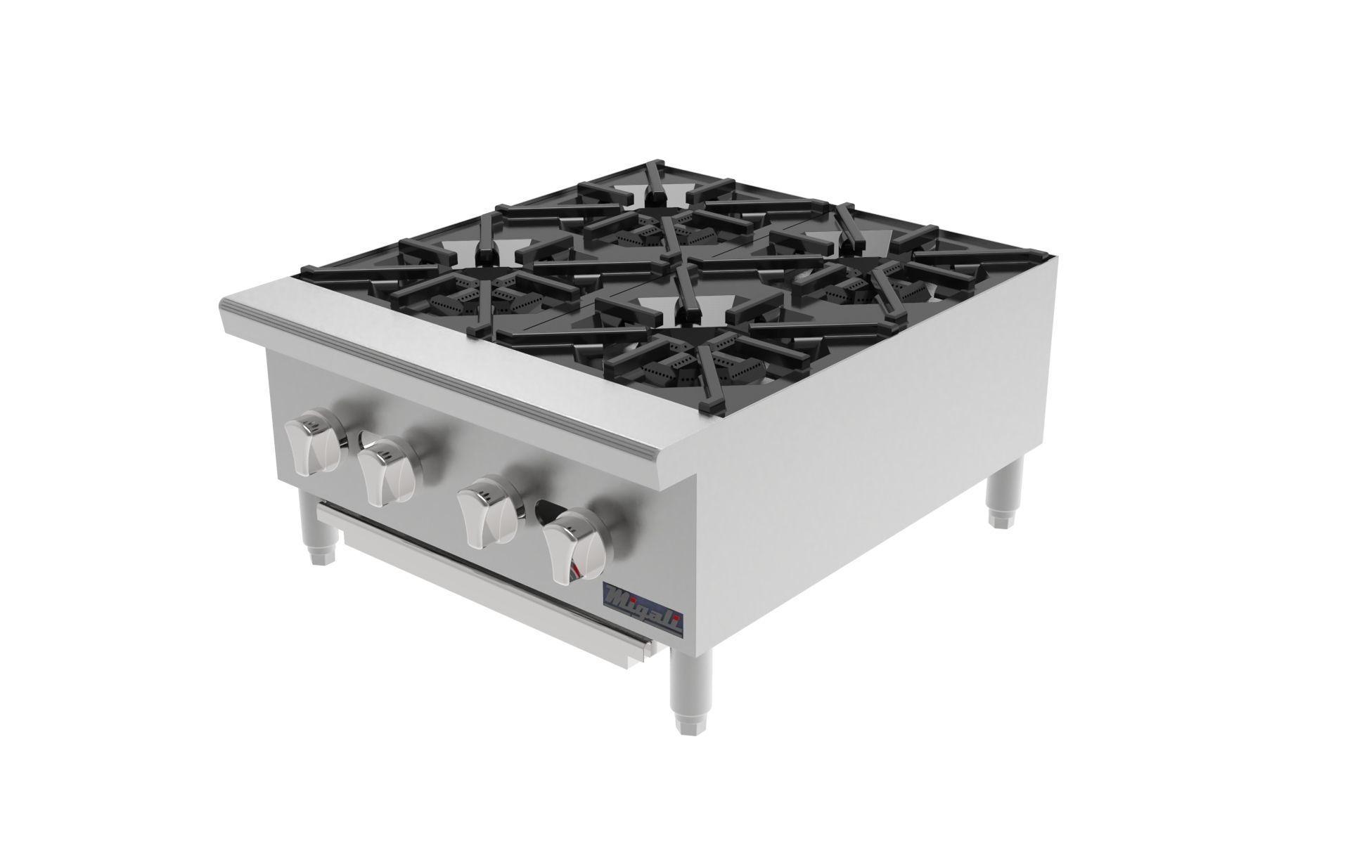 4 Burner Hot Plate 3D model_9
