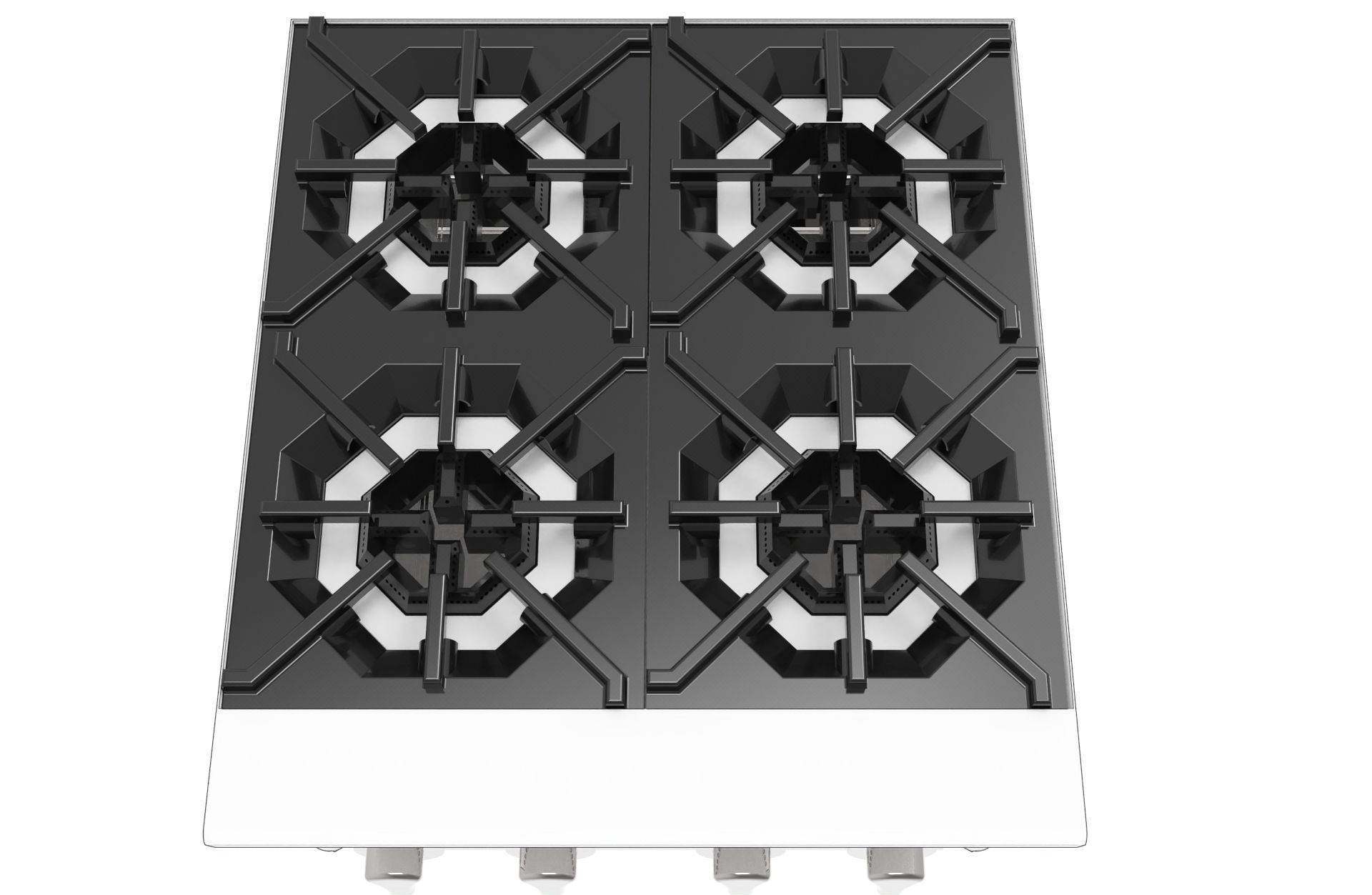 4 Burner Hot Plate 3D model_7