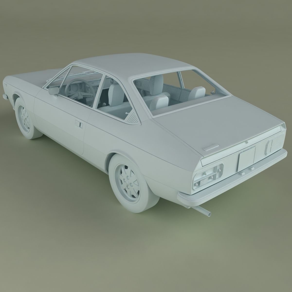 Lancia Beta Coupe 3D model | CGTrader