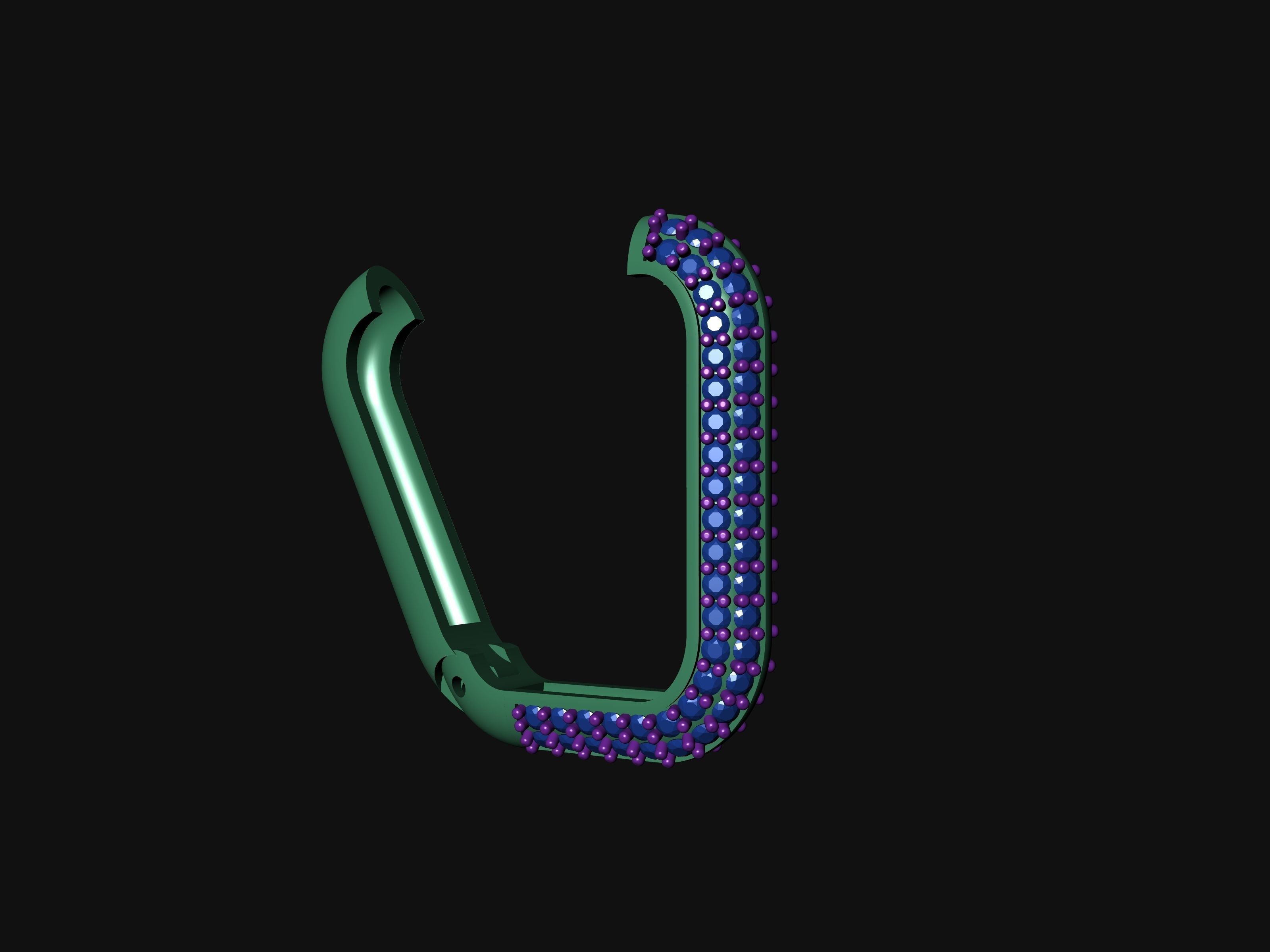 RECTANGULAR Earrings 3D print model_7