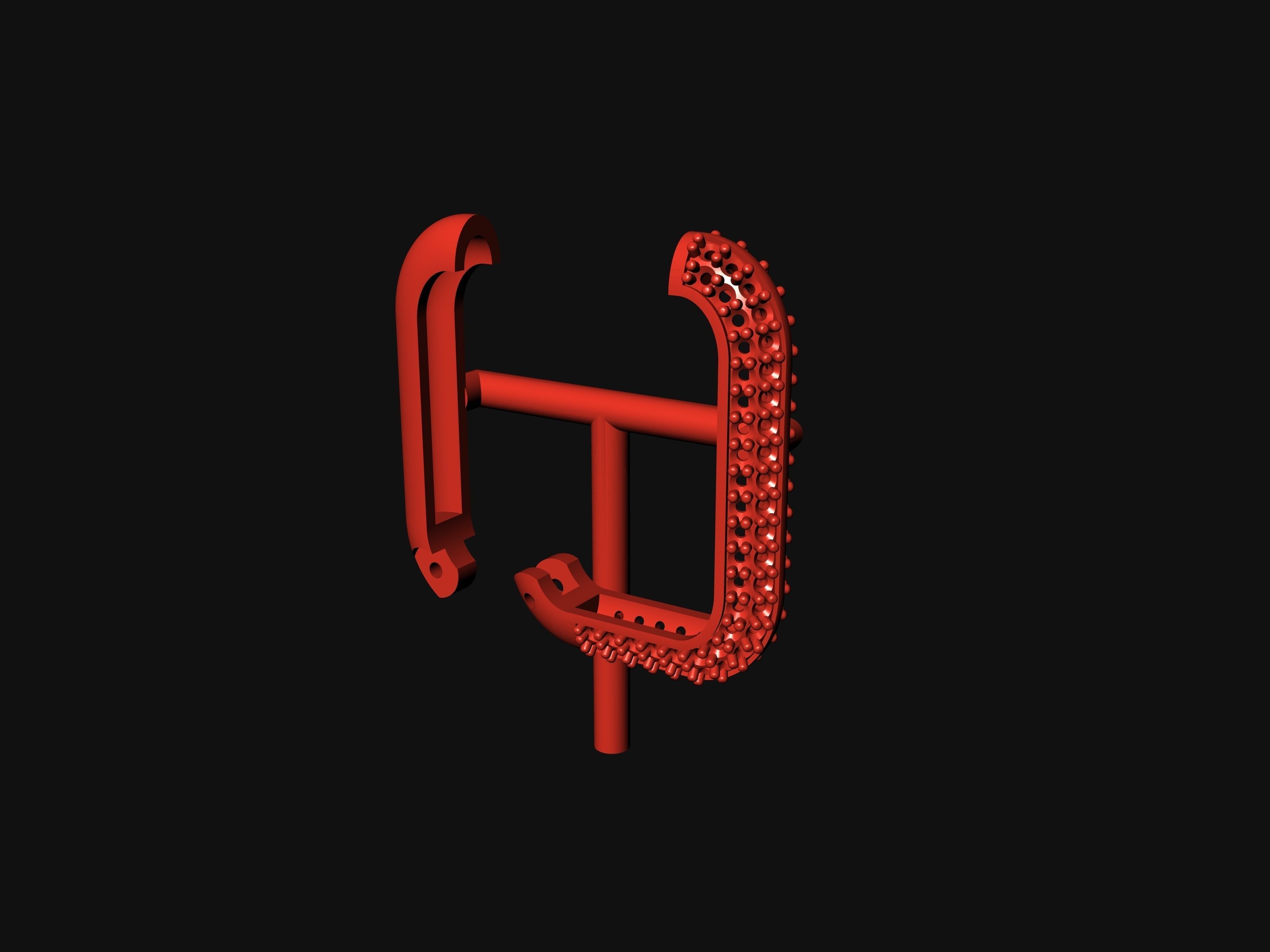 RECTANGULAR Earrings 3D print model_11