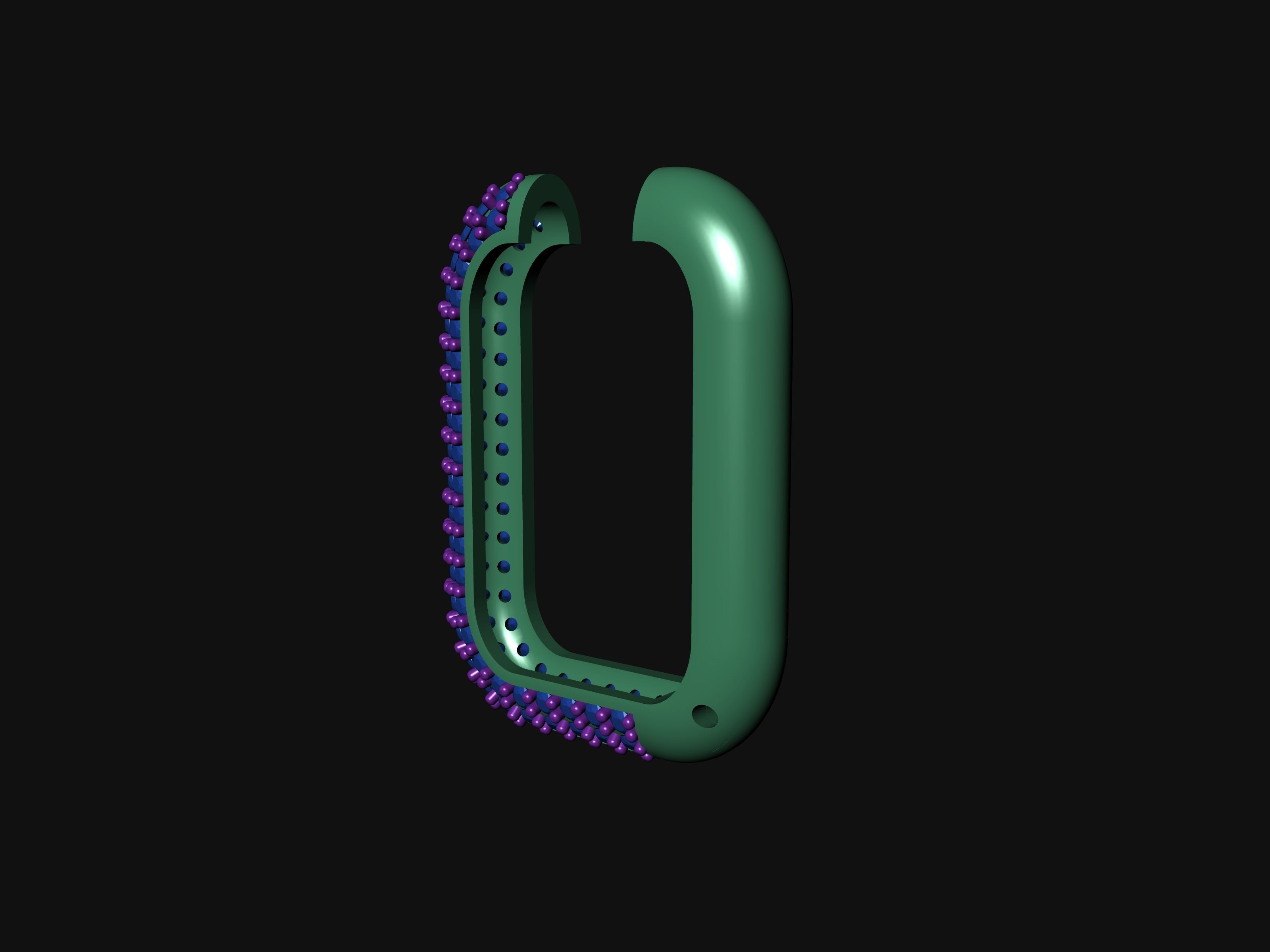 RECTANGULAR Earrings 3D print model_2