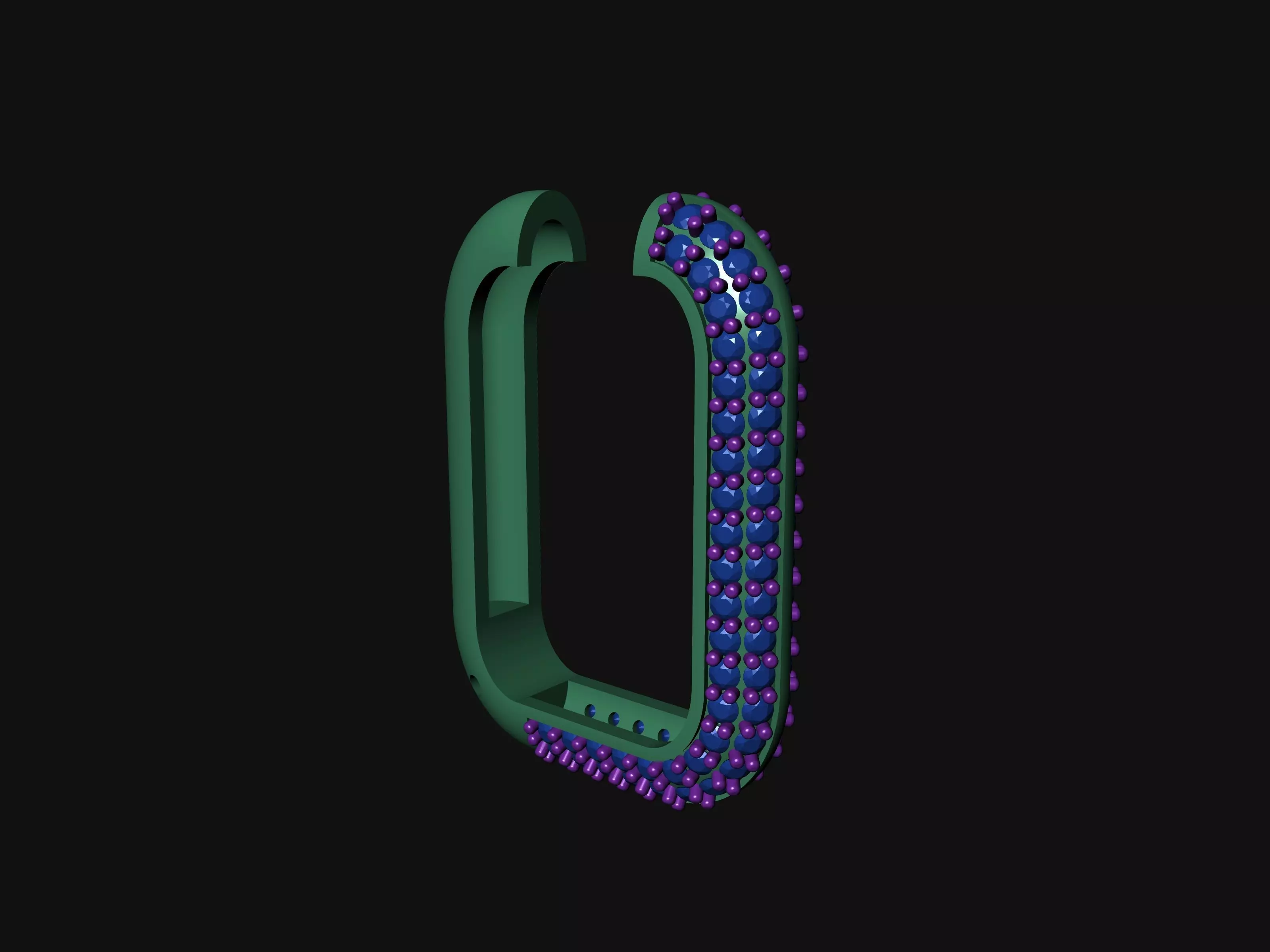 RECTANGULAR Earrings 3D print model_0