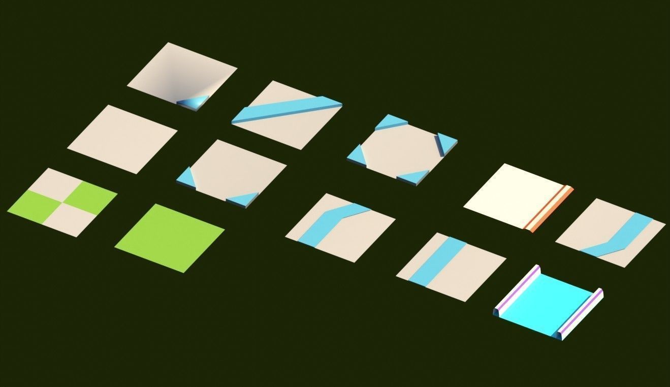 Low Poly City Future Low-poly 3D model_18