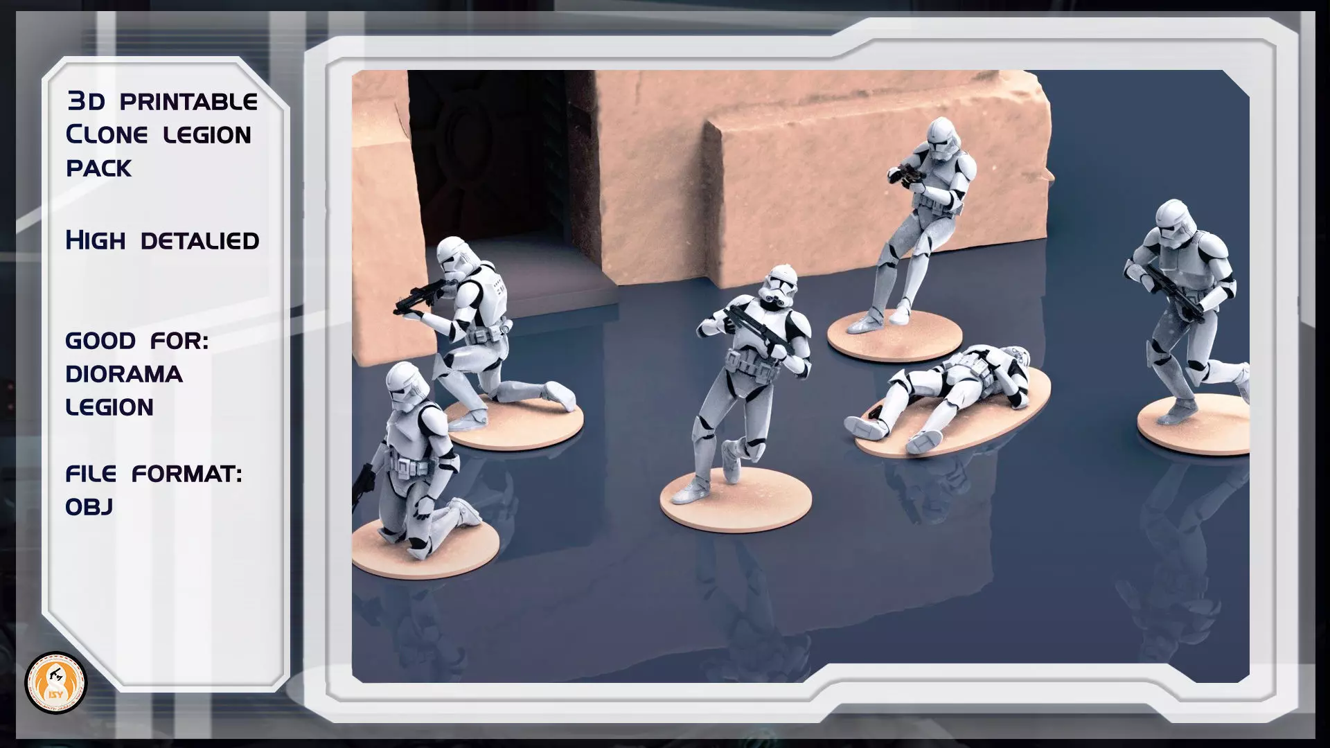 Star wars legion clone trooper pack 3D print model
