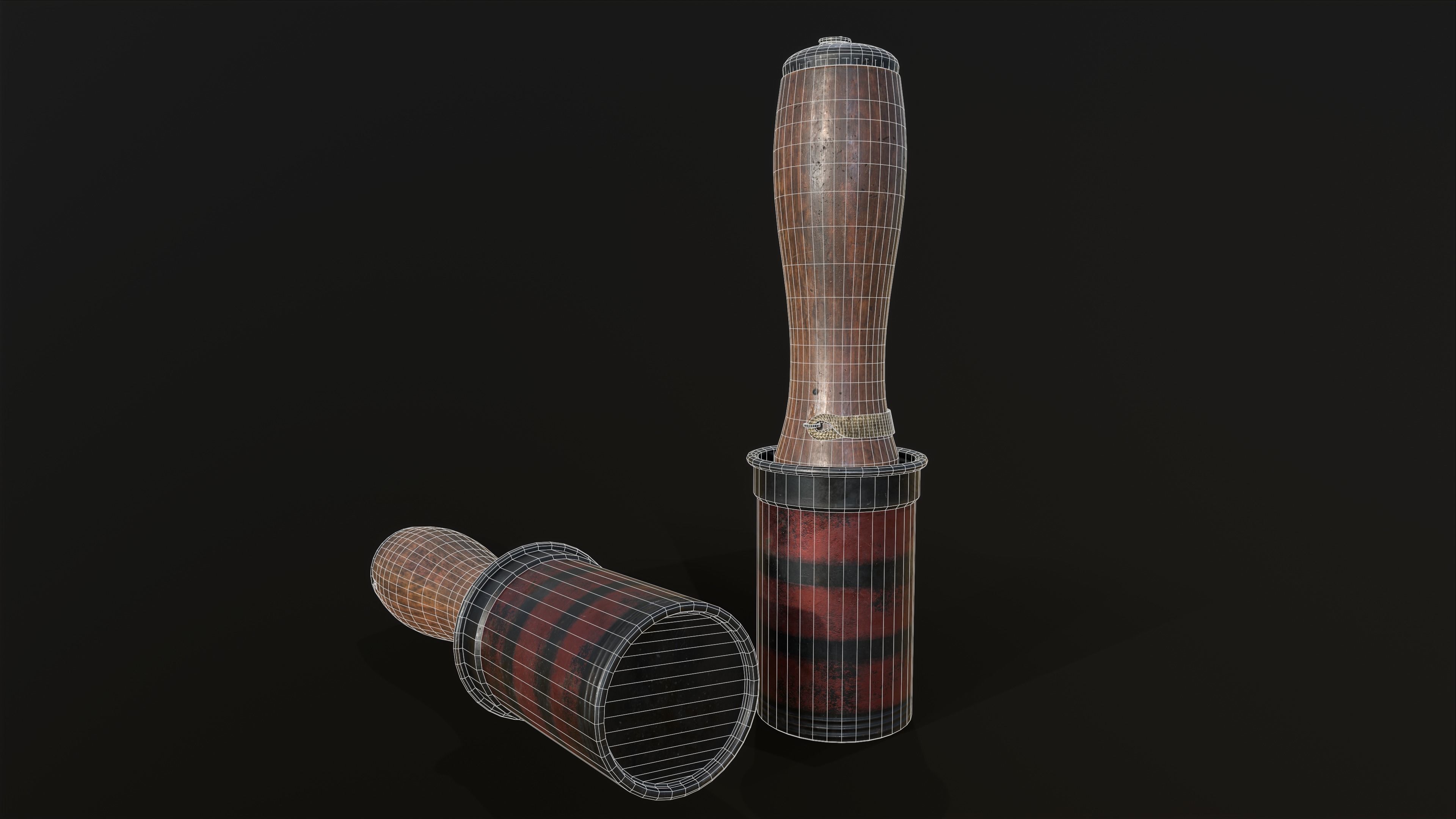 42M hand grenade Low-poly 3D model_7
