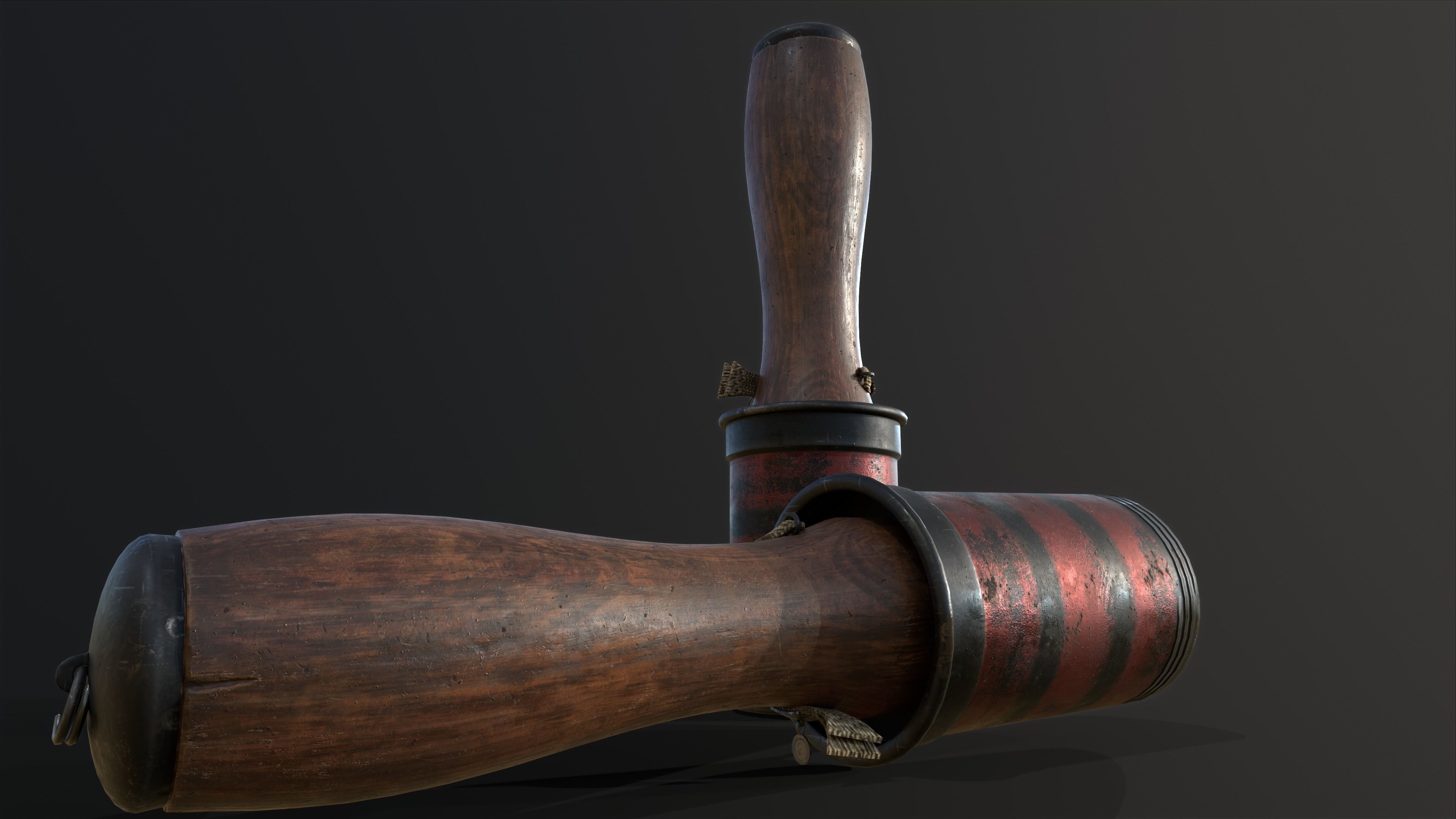 42M hand grenade Low-poly 3D model_3