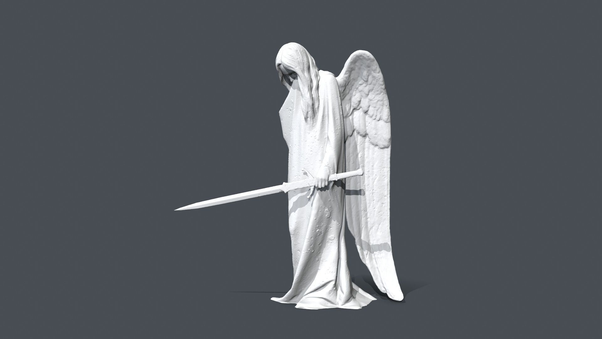 Printable  Angel Statue 3D print model_1