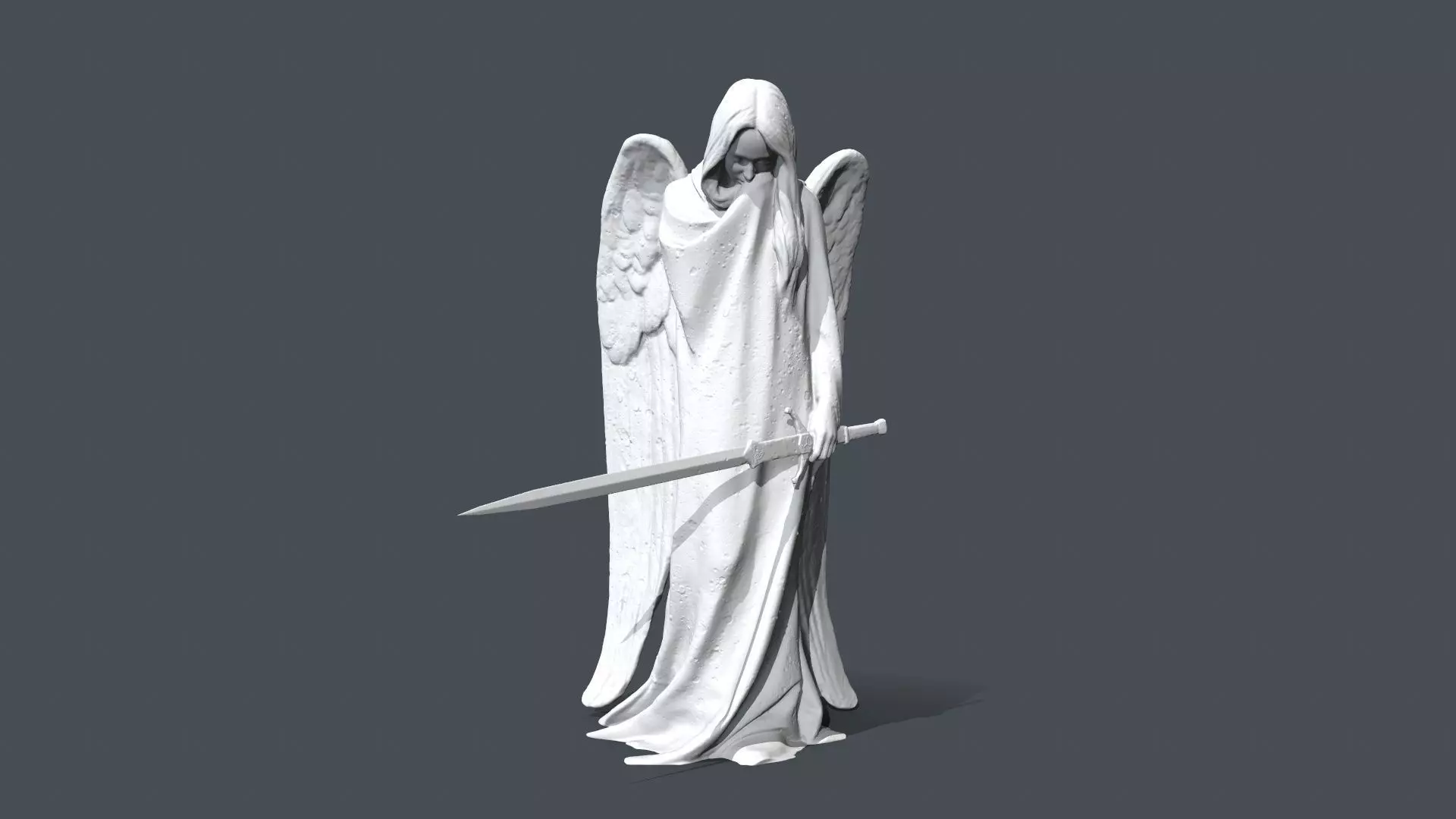 Printable  Angel Statue 3D print model_0