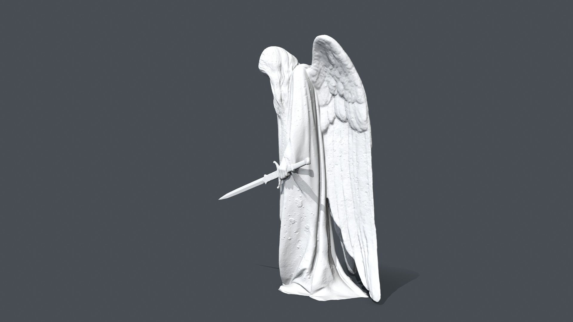 Printable  Angel Statue 3D print model_2