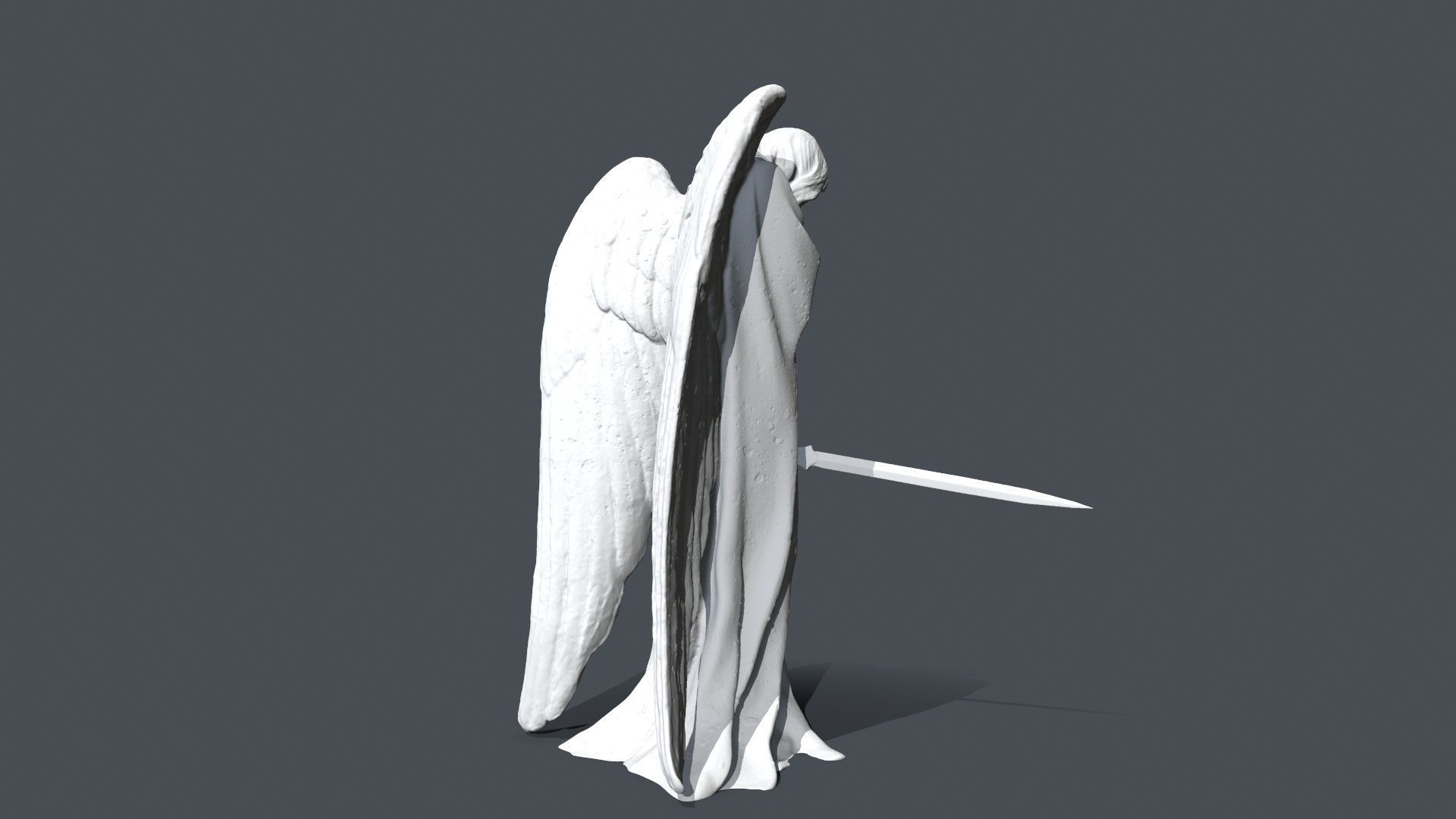 Printable  Angel Statue 3D print model_5