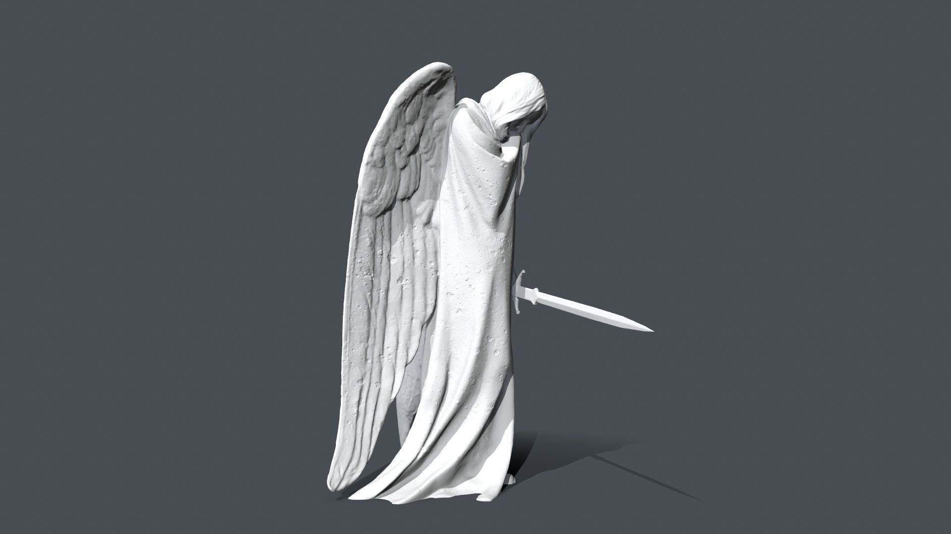 Printable  Angel Statue 3D print model_6