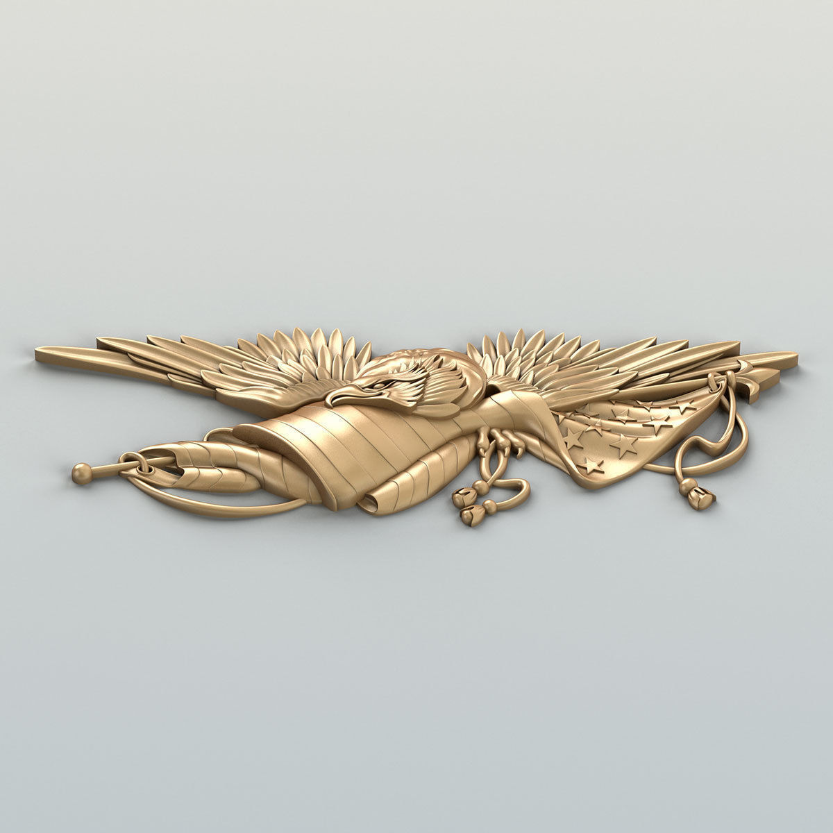 Coat of arms American Eagle 3D model_3