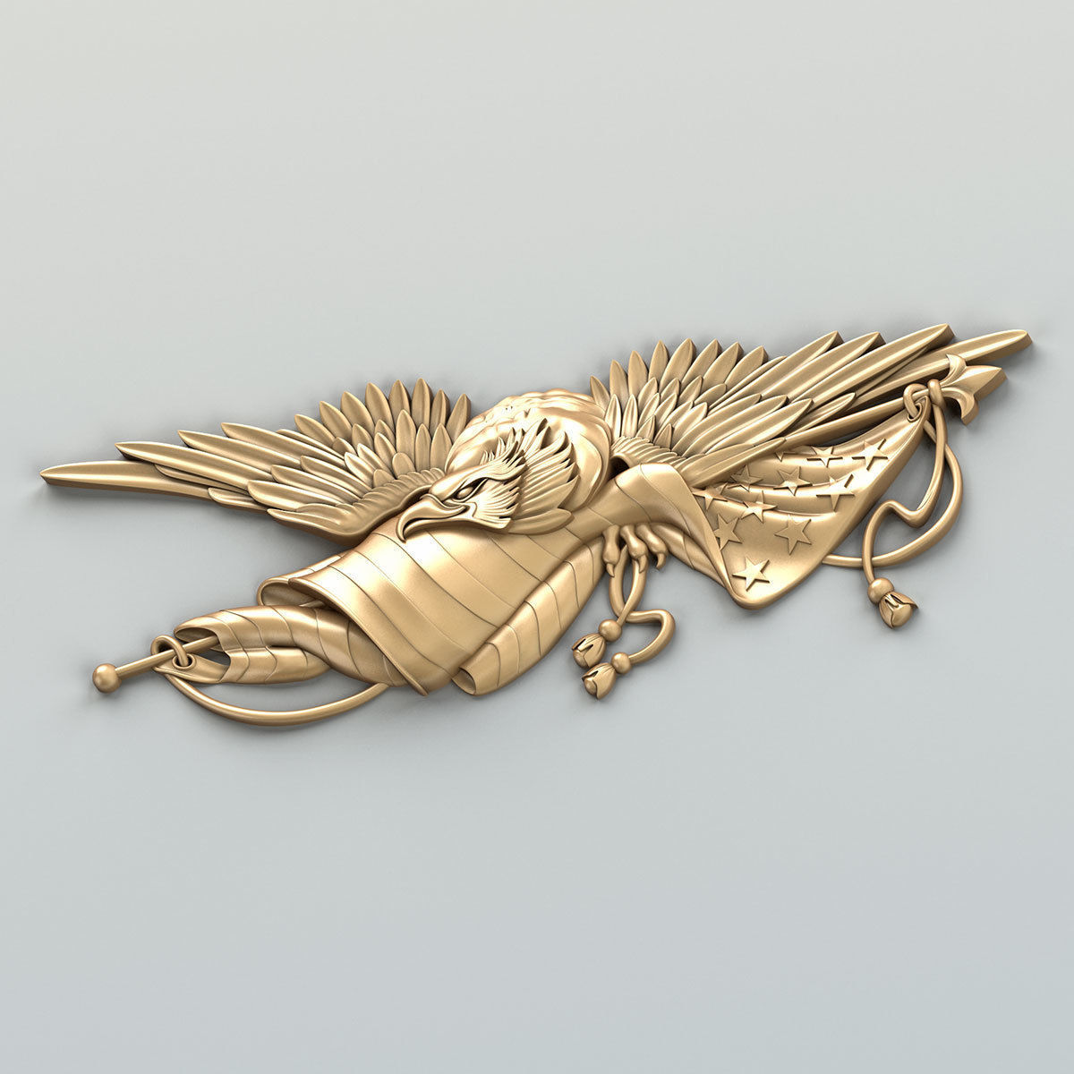 Coat of arms American Eagle 3D model_4