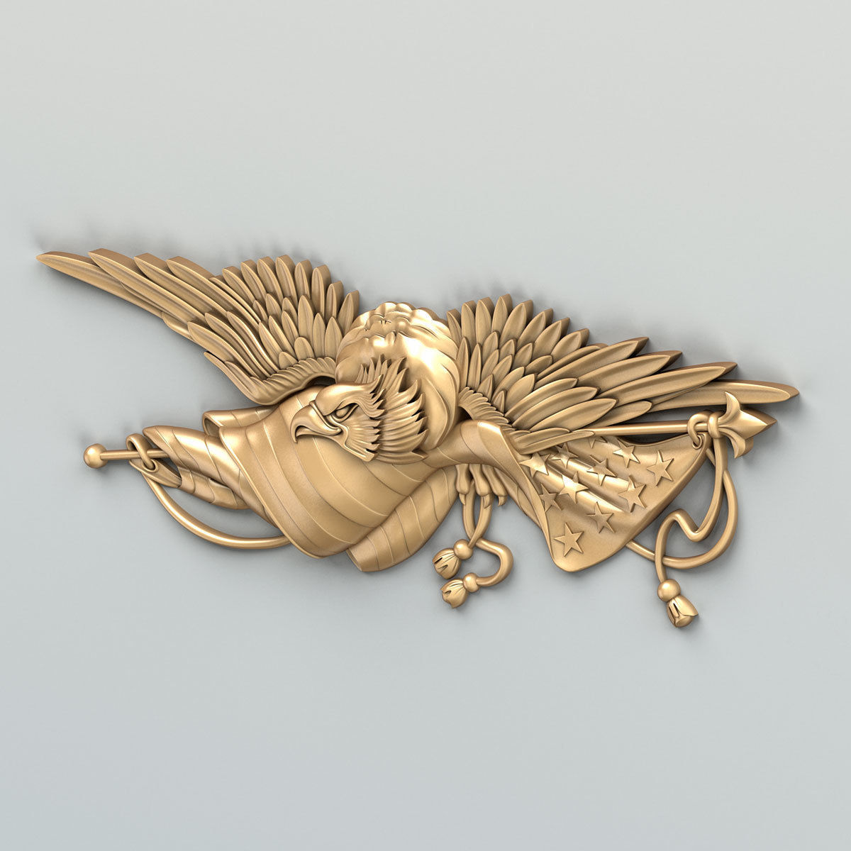 Coat of arms American Eagle 3D model_2