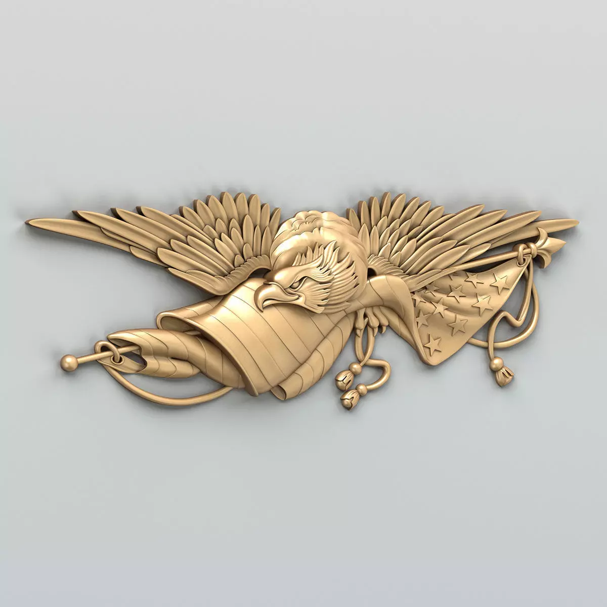 Coat of arms American Eagle 3D model_0