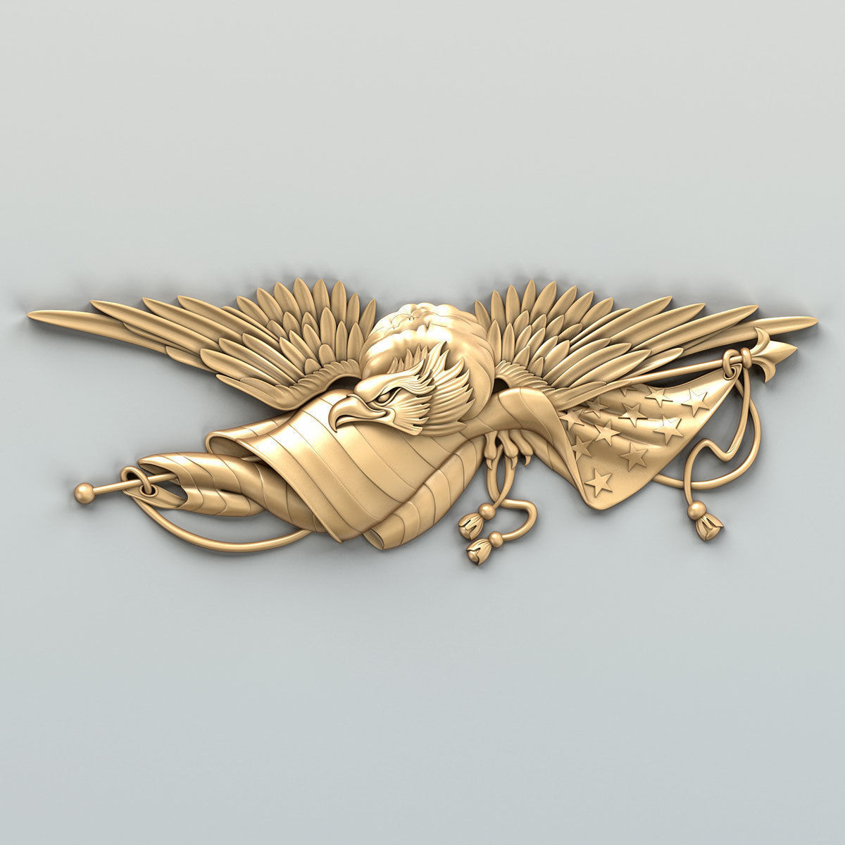 Coat of arms American Eagle 3D model_1