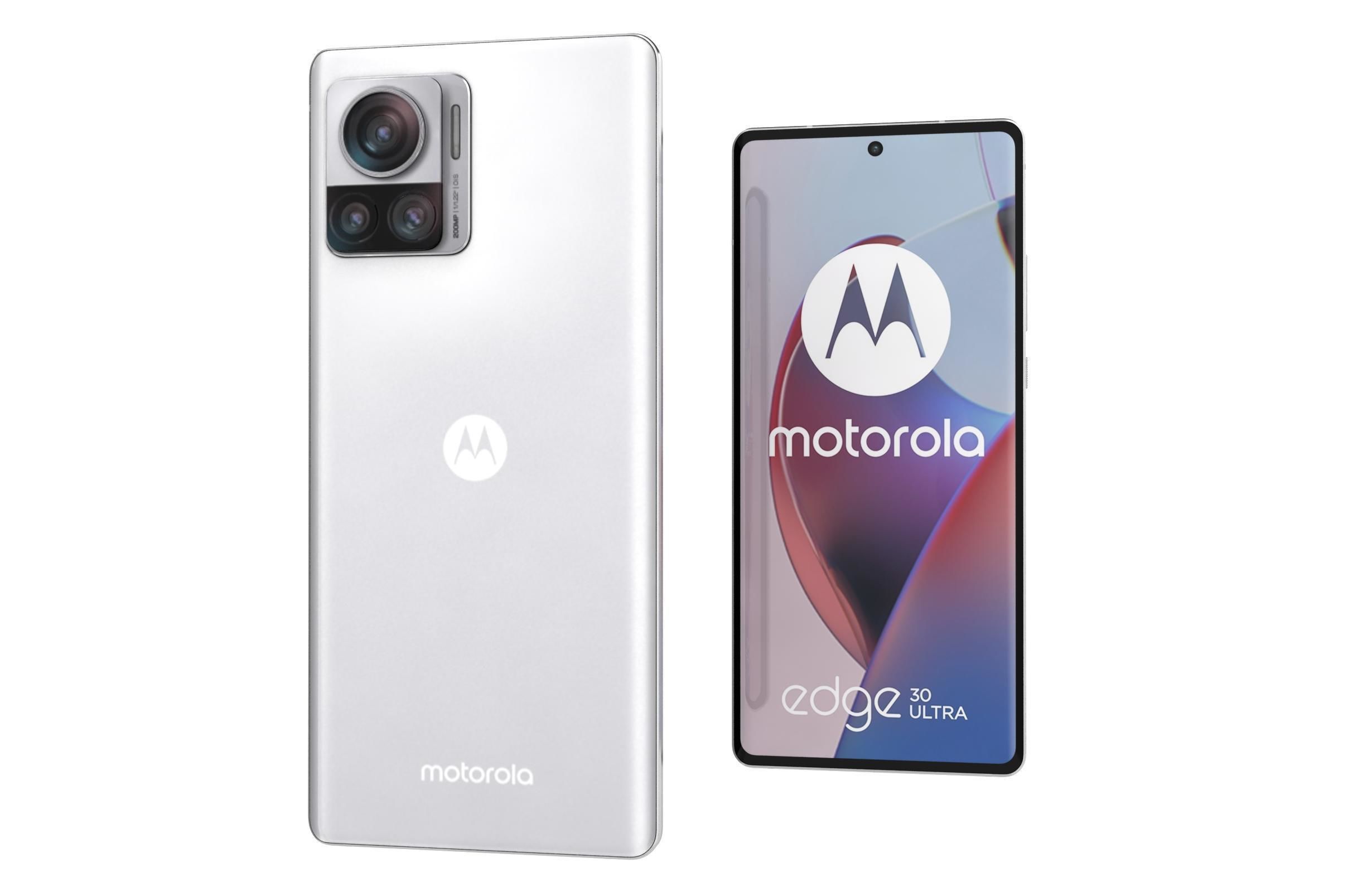 Motorola Edge 30 Ultra Black And White Low-poly 3D model_16