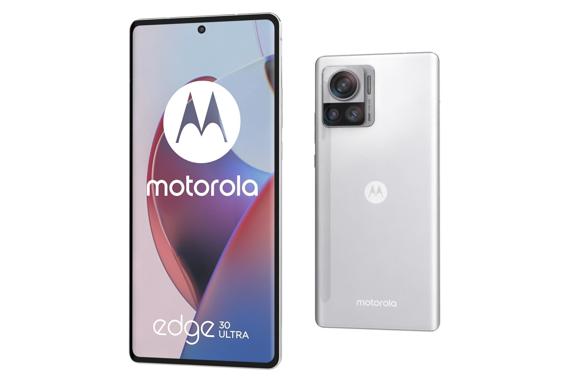 Motorola Edge 30 Ultra Black And White Low-poly 3D model_14