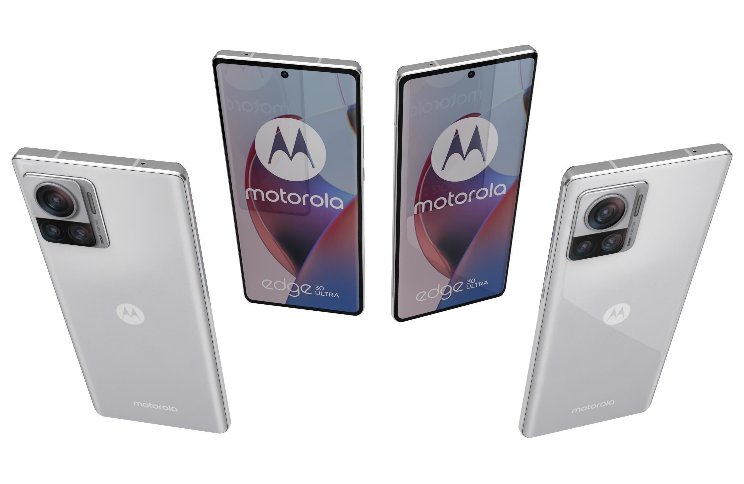 Motorola Edge 30 Ultra Black And White Low-poly 3D model_10