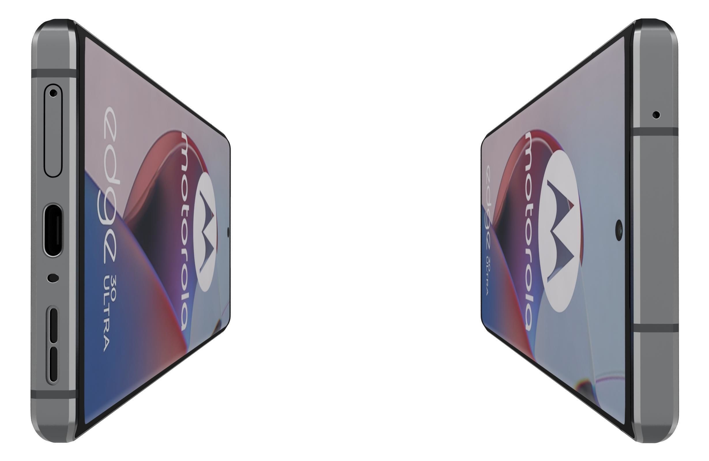 Motorola Edge 30 Ultra Black And White Low-poly 3D model_17