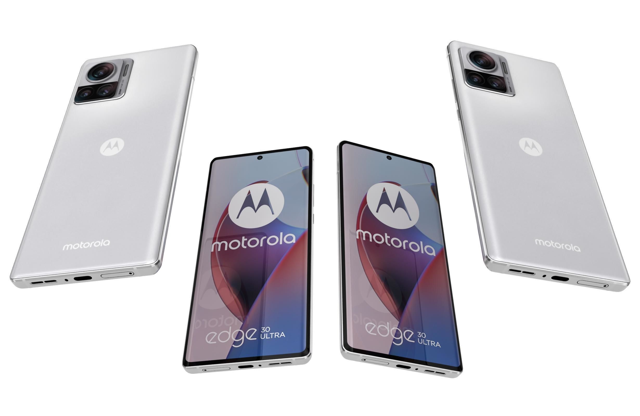 Motorola Edge 30 Ultra Black And White Low-poly 3D model_12