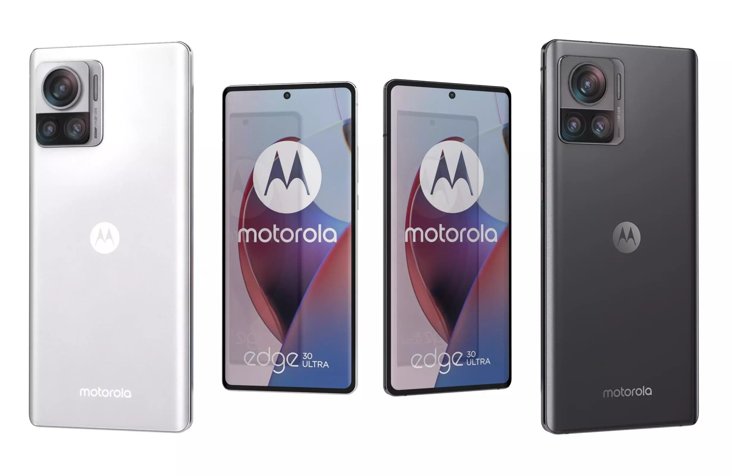 Motorola Edge 30 Ultra Black And White Low-poly 3D model_0