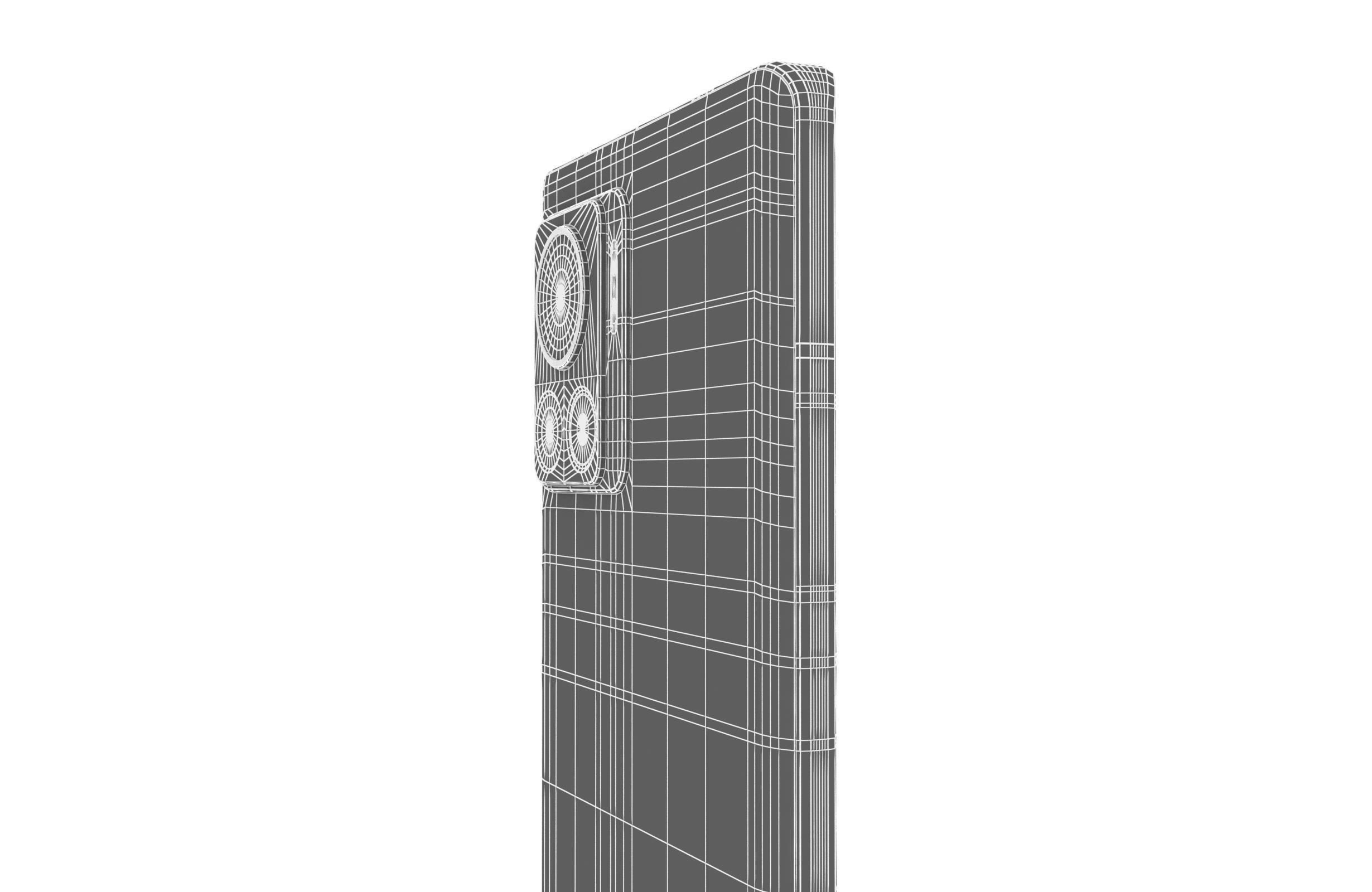 Motorola Edge 30 Ultra Black And White Low-poly 3D model_28