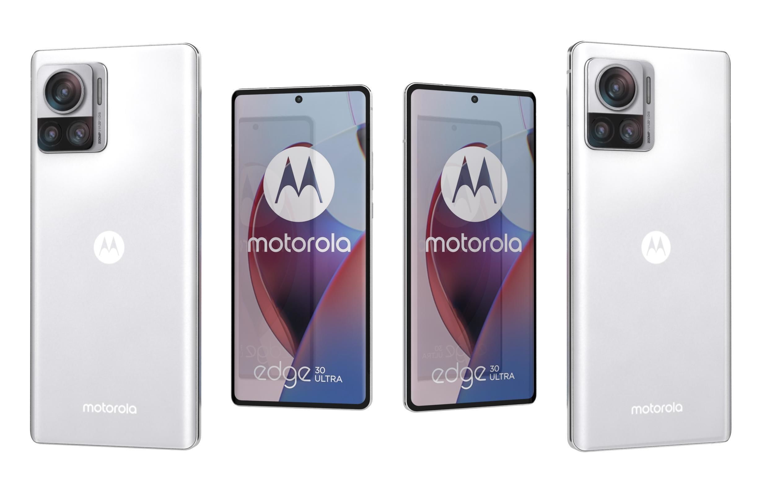 Motorola Edge 30 Ultra Black And White Low-poly 3D model_8