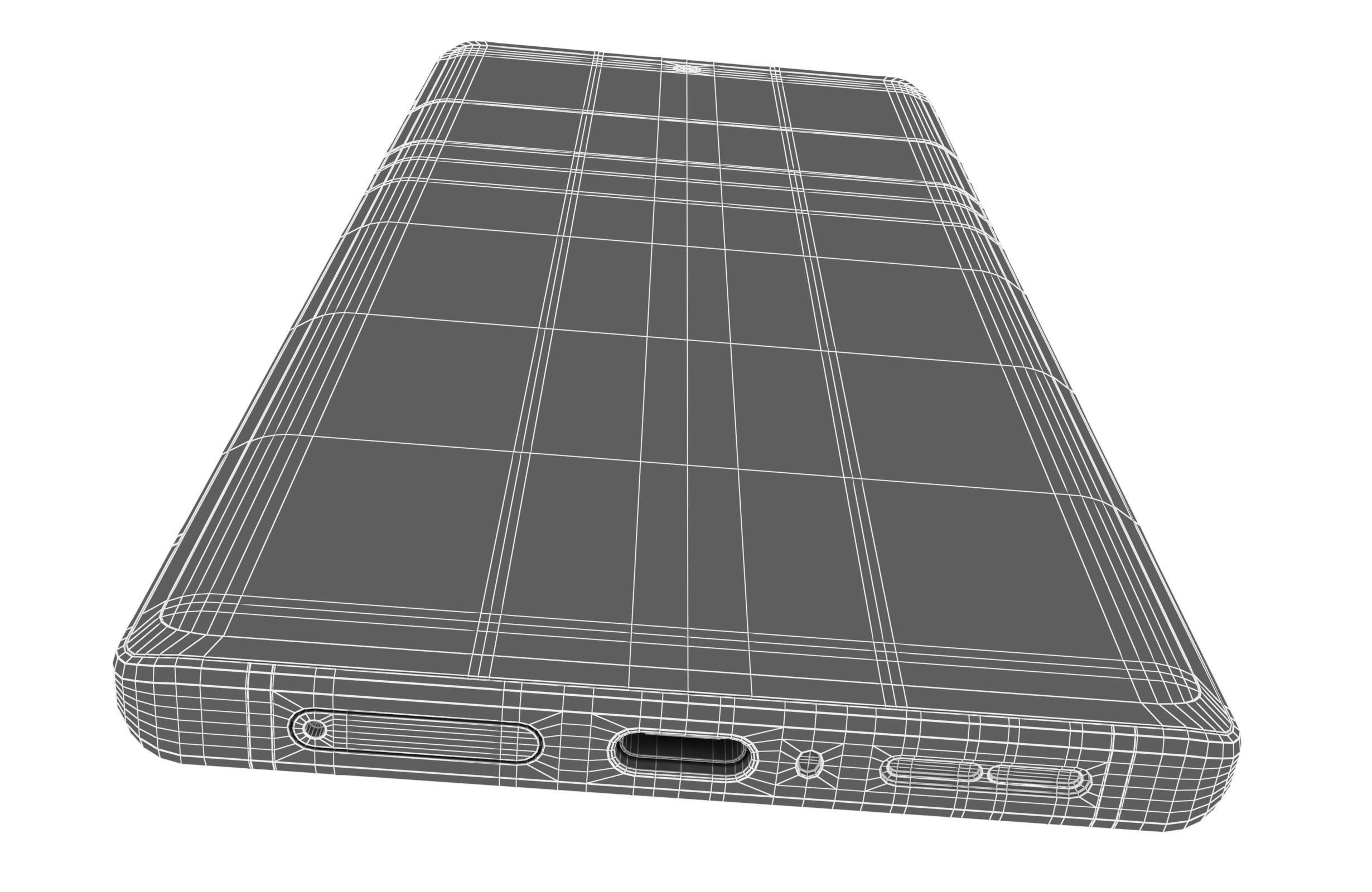 Motorola Edge 30 Ultra Black And White Low-poly 3D model_24