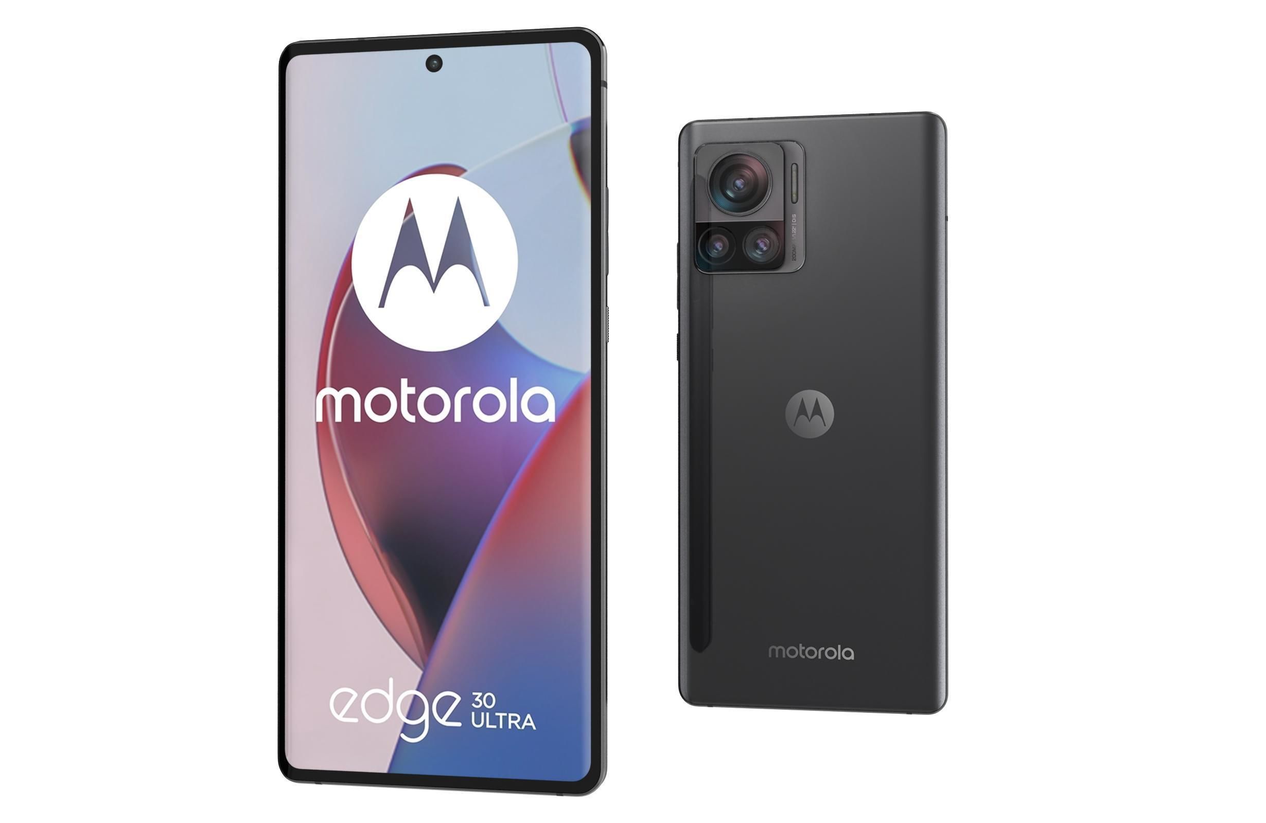 Motorola Edge 30 Ultra Black And White Low-poly 3D model_13