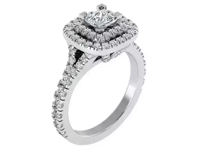 2-Row diamond ring 2991 3D print model