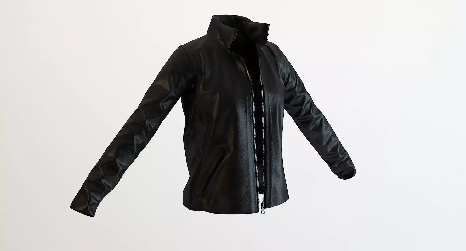 Female Leather Jacket Low-poly 3D model