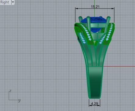 Blue stone design ring 2994 3D print model 3D print model_6