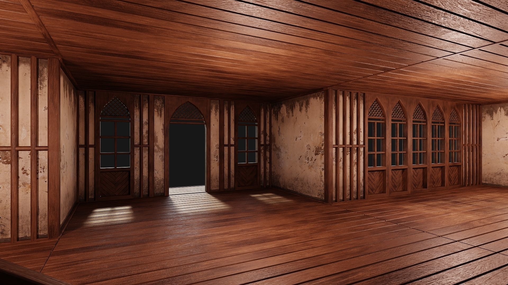 4 Old Medieval Houses Pack 4K Textures GameReady 189 to 192 Low-poly 3D model_21