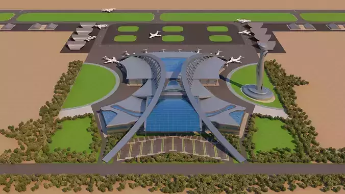 0023 - Architecture Airport - 2021 - 05 3D model